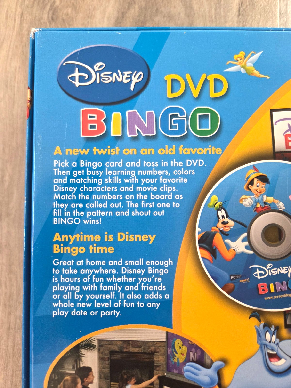 Disney DVD Bingo Game COMPLETE ScreenLife 2008 Mickey Minnie Mouse Family Board
