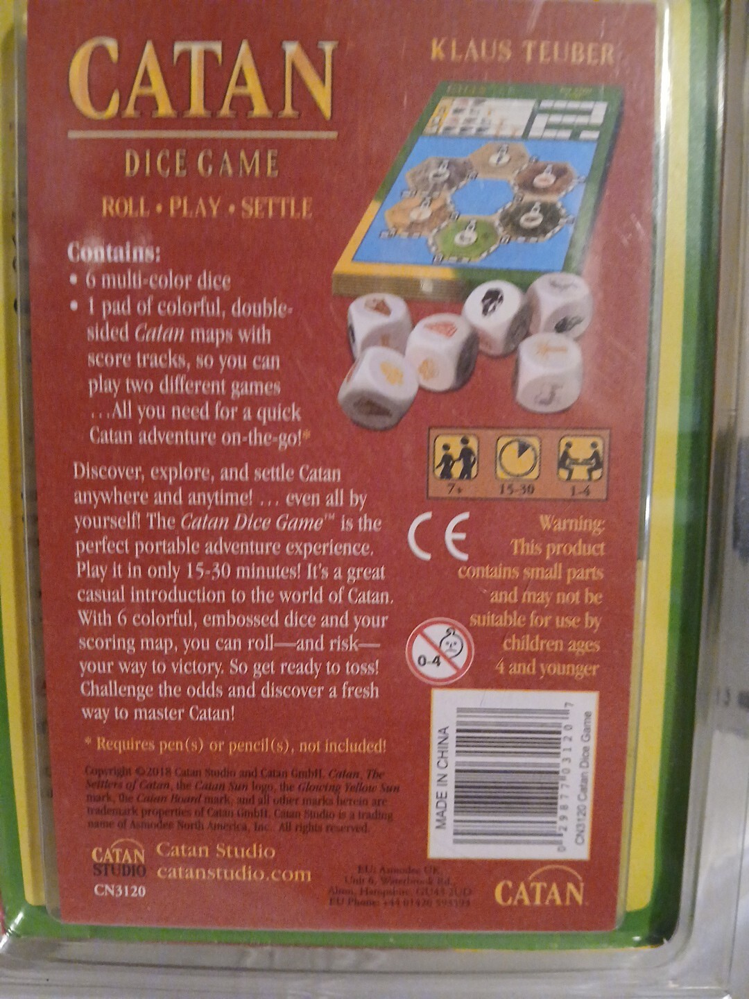 Travel Settlers of CATAN Dice Game #3120 Klaus Teuber Mayfair Games NEW