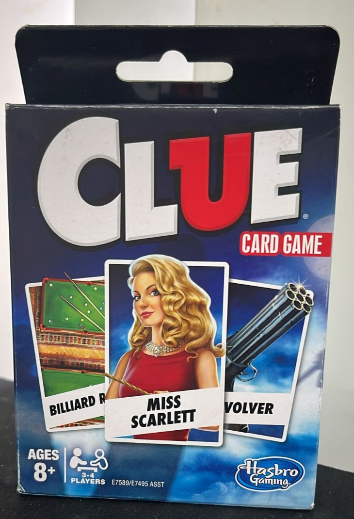 Hasbro Gaming CLUE Card Game Ages 8+ Up to 4 Players – Brand New