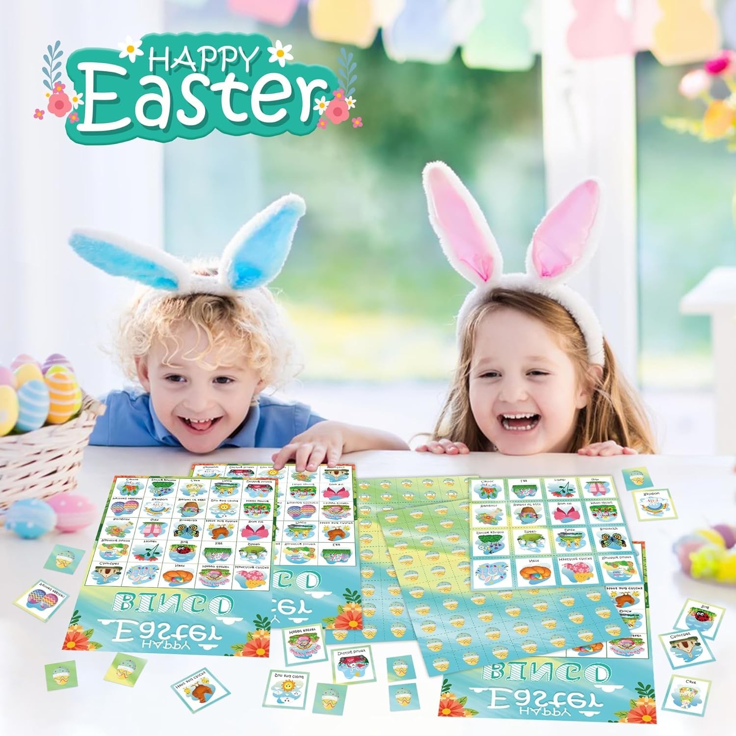 Easter Bingo Games for Kids | Easter Crafts Toys for Boys Girls Adults Teens,…