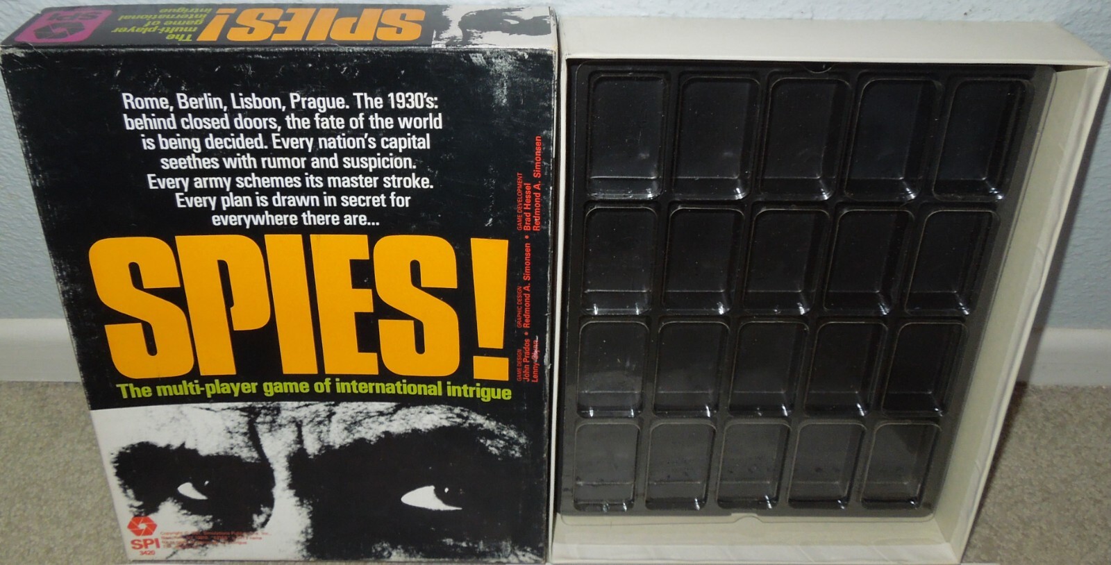 1981 SPI Spies!: The Multi-player Game of [WW2] International Intrigue, Complete