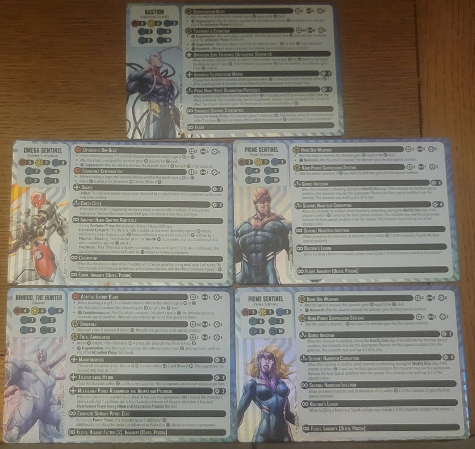 Marvel: Crisis Protocol – Bastion, Nimrod & Omega Sentinel Retailer Promo Cards