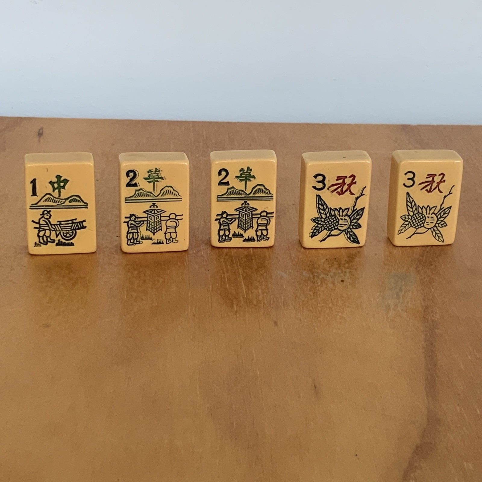 mahjong tiles Flowers
