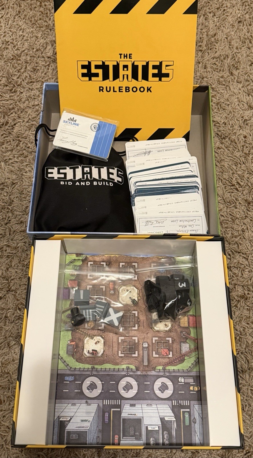 The Estates: Bid & Build Board Game Complete