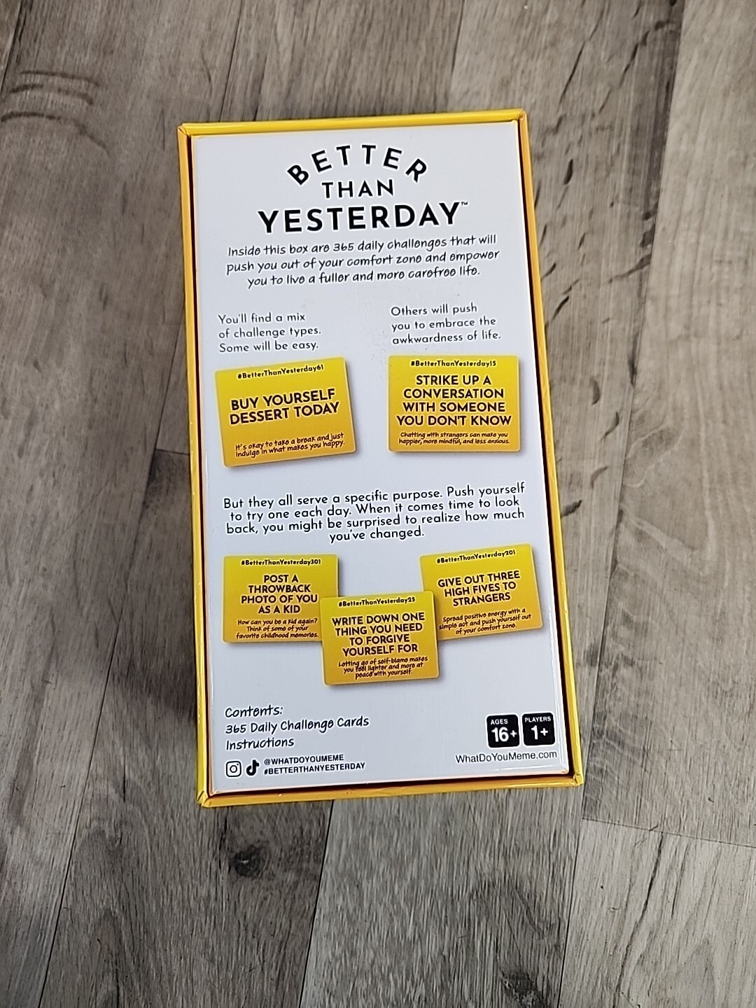 Better Than Yesterday Card Game Of 365 Daily Challenges 2022 Ages 16+ 1+Players