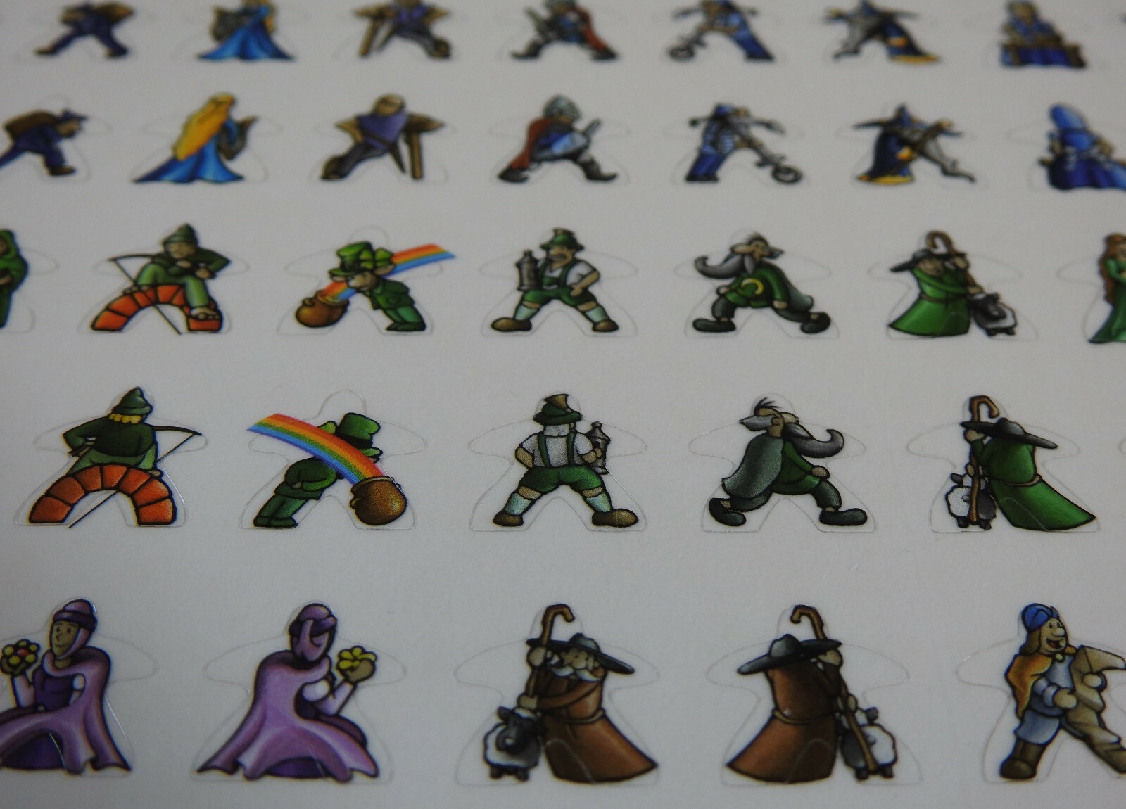 Carcassonne – 130 Meeple Stickers | Accessory | New