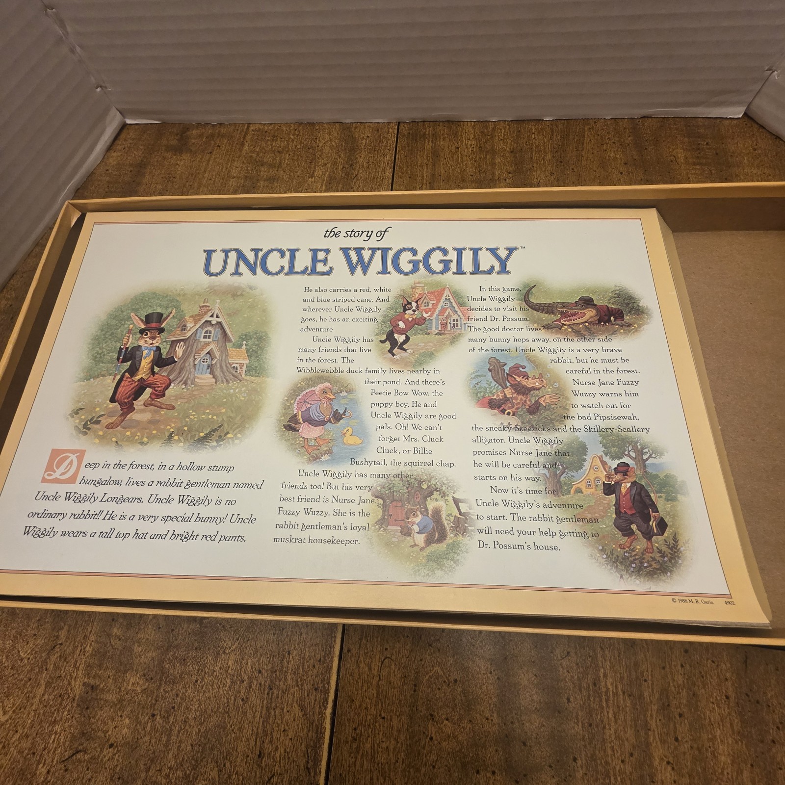 Vintage Uncle Wiggly Board Game – Milton Bradley – 1988 – 100% Complete