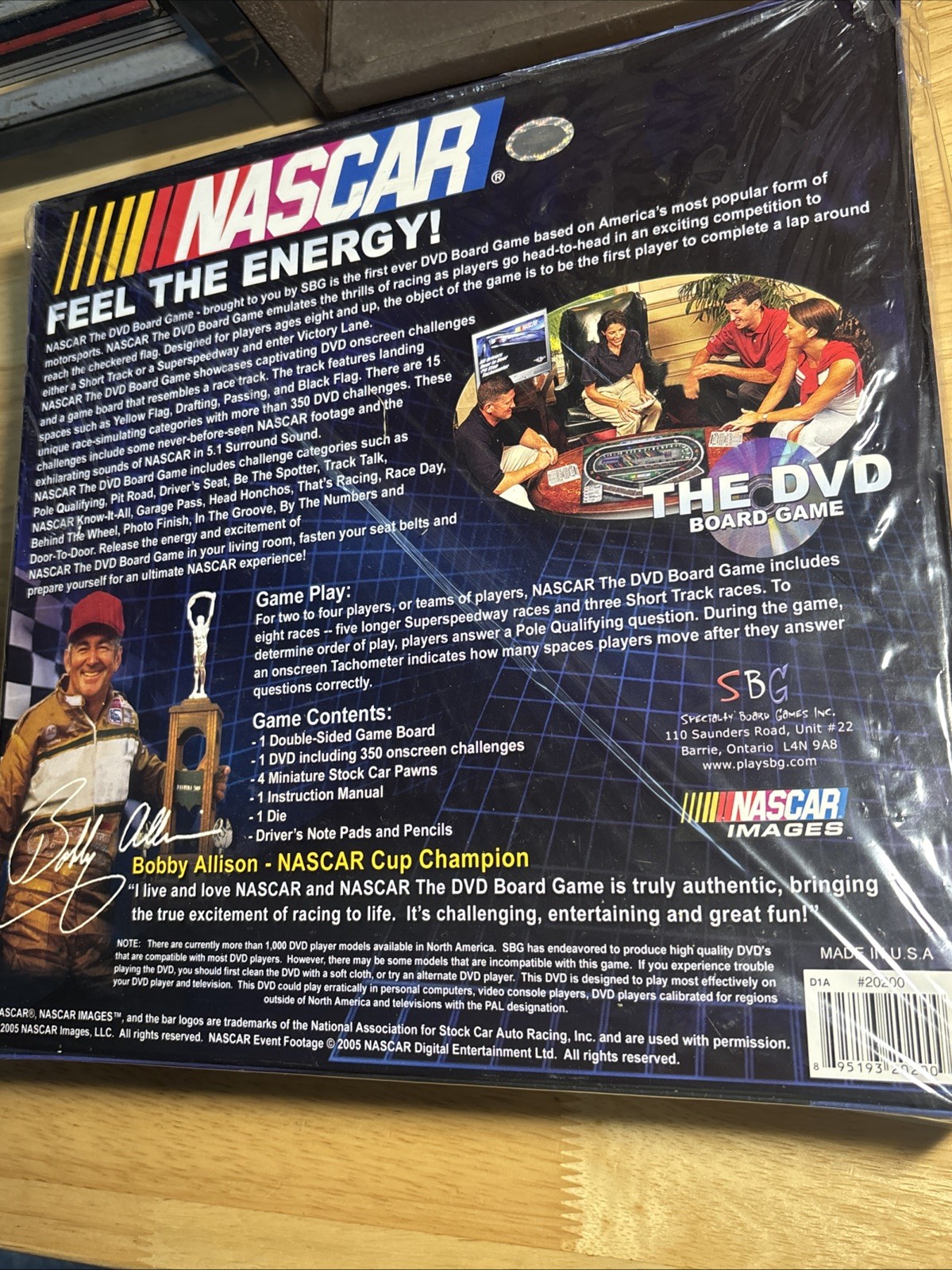 2005 NASCAR DVD Board Game. NIB