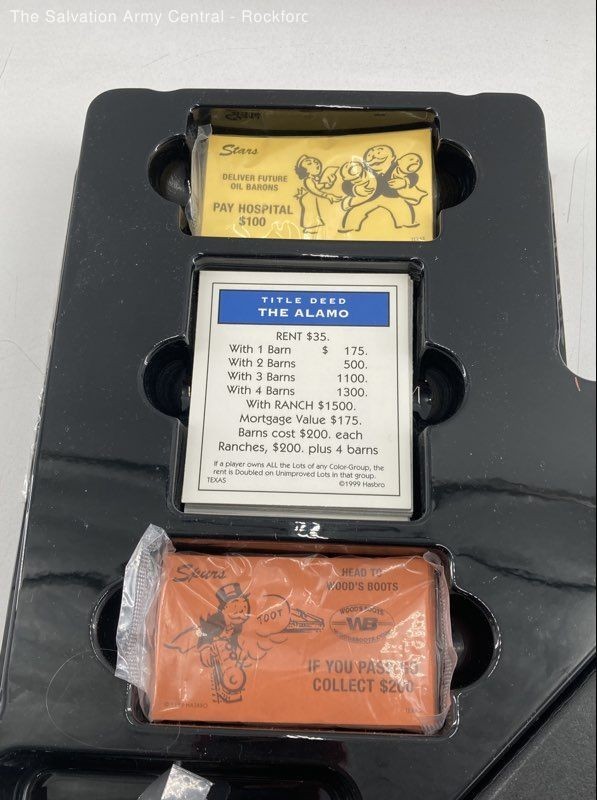 1999 Hasbro The Texas Edition Property Trading Monopoly Board Game