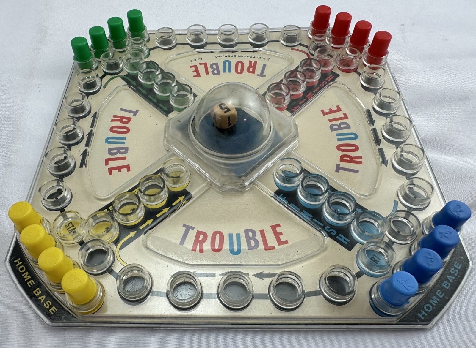 1965 Trouble Game by Kohner Complete in Good Condition FREE SHIPPING