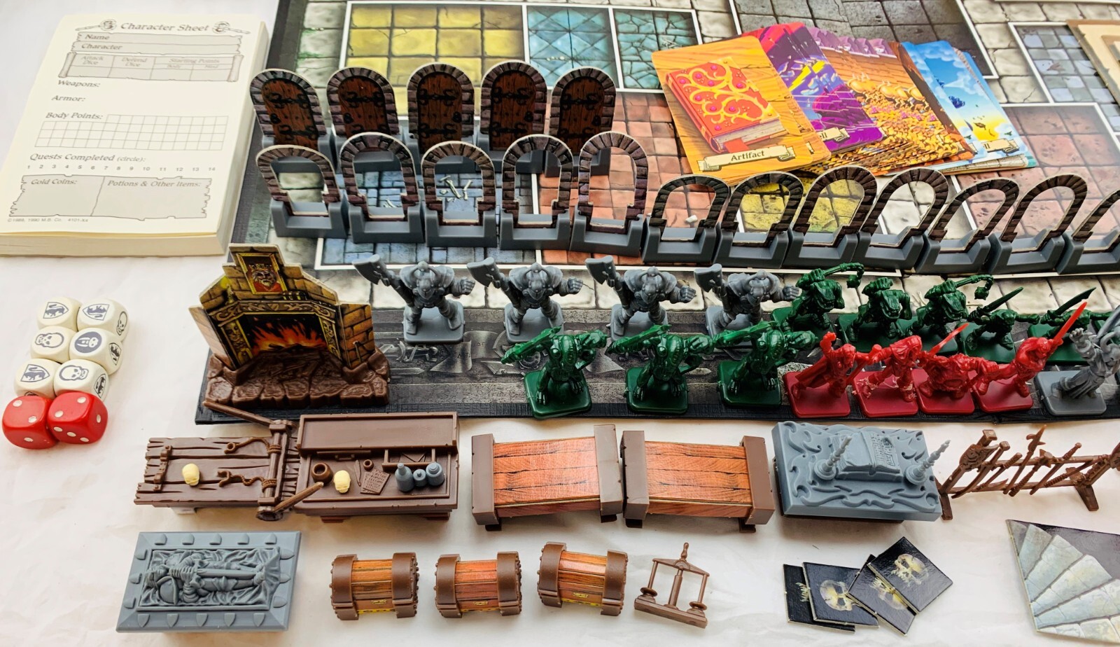 1989 Hero Quest Board Game HeroQuest Milton Bradley Complete Very Good Cond