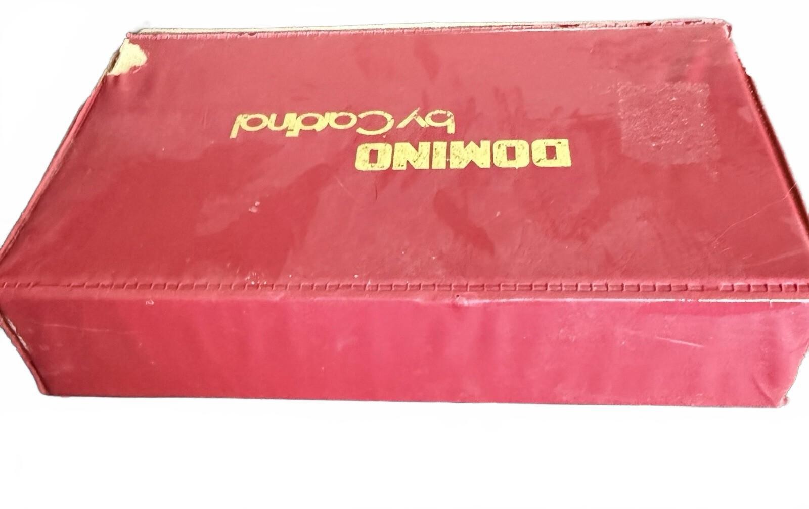Vintage Domino By Cardinal 55 Pieces | 3/8″ Thick 2 Sealed Packs Red Vinyl Case