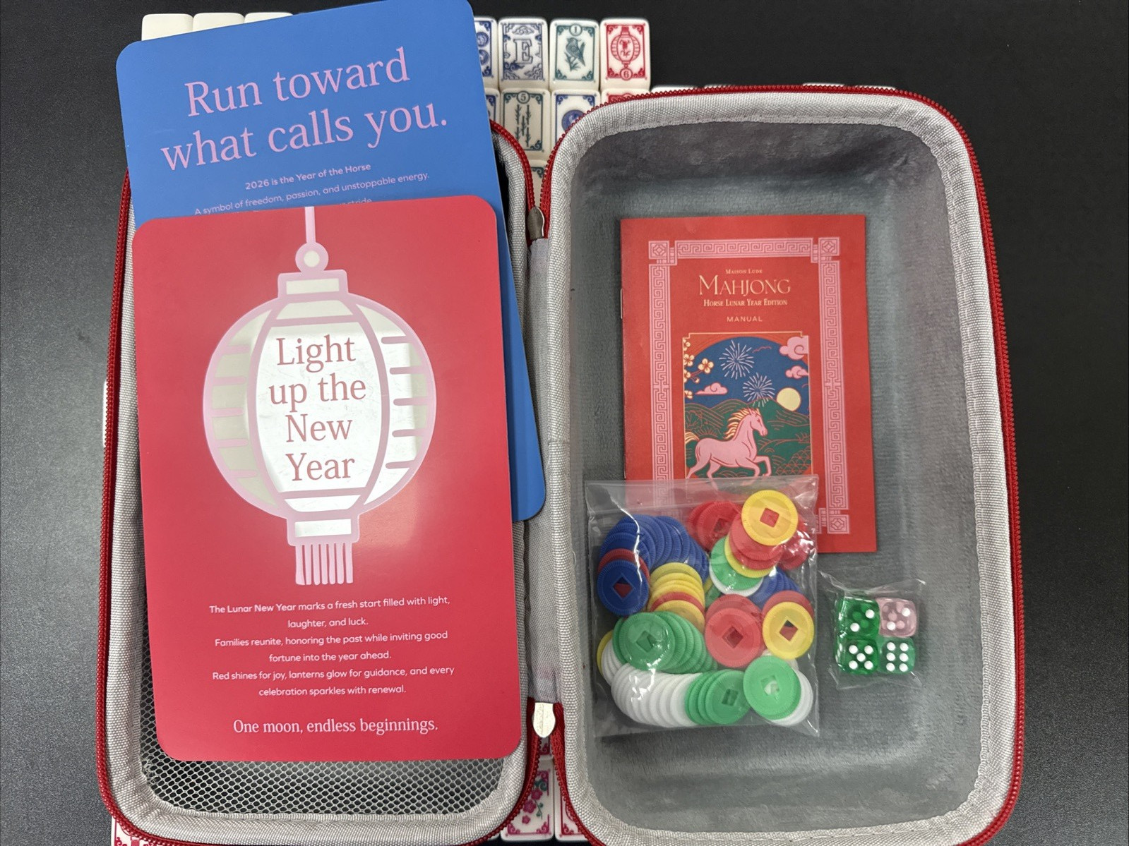 Deluxe Maison Lude Mahjong Horse Lunar Year Edition Starter Kit