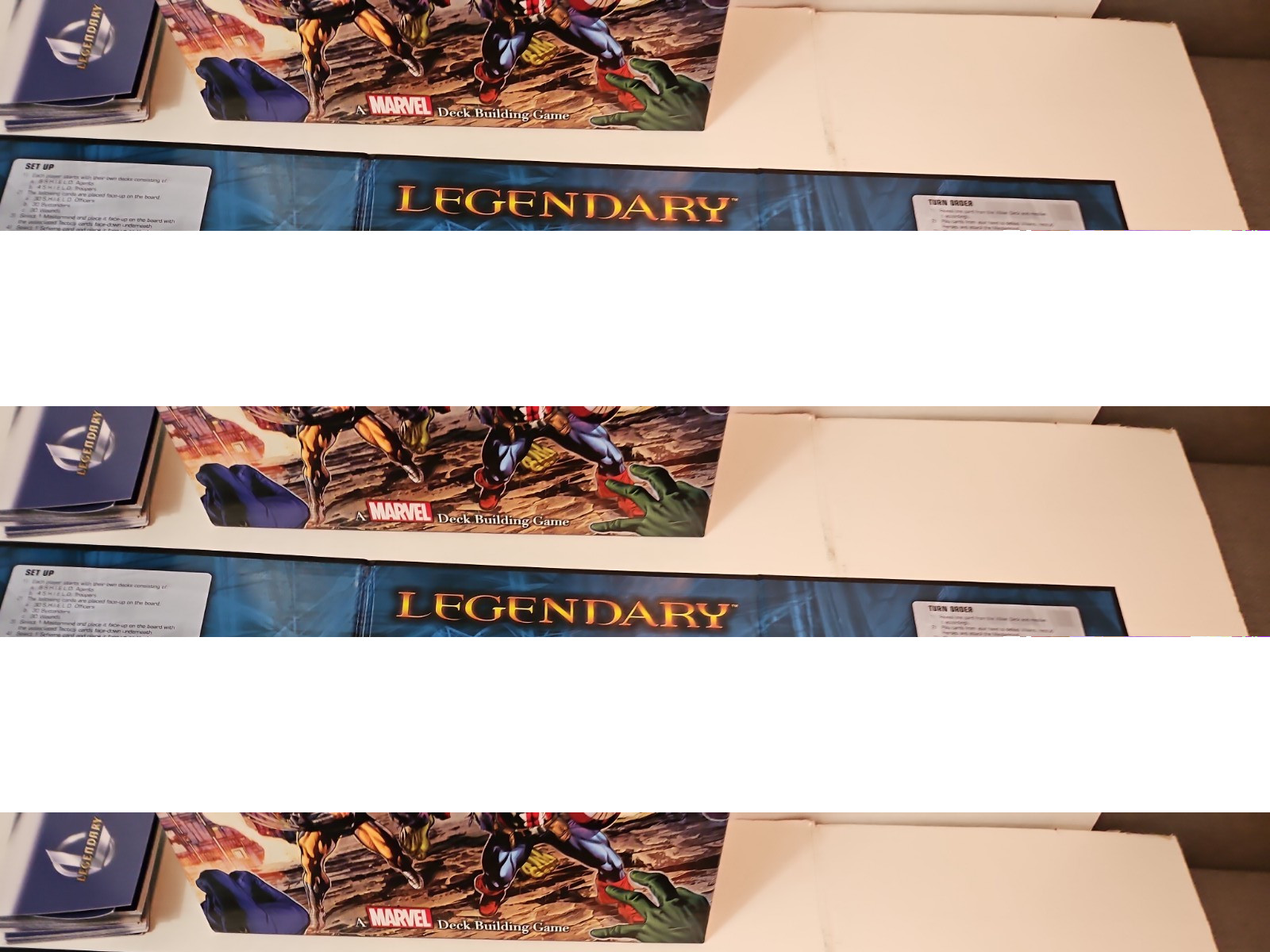 Legendary: A Marvel Deck Building Game base game with 500 cards used Original V