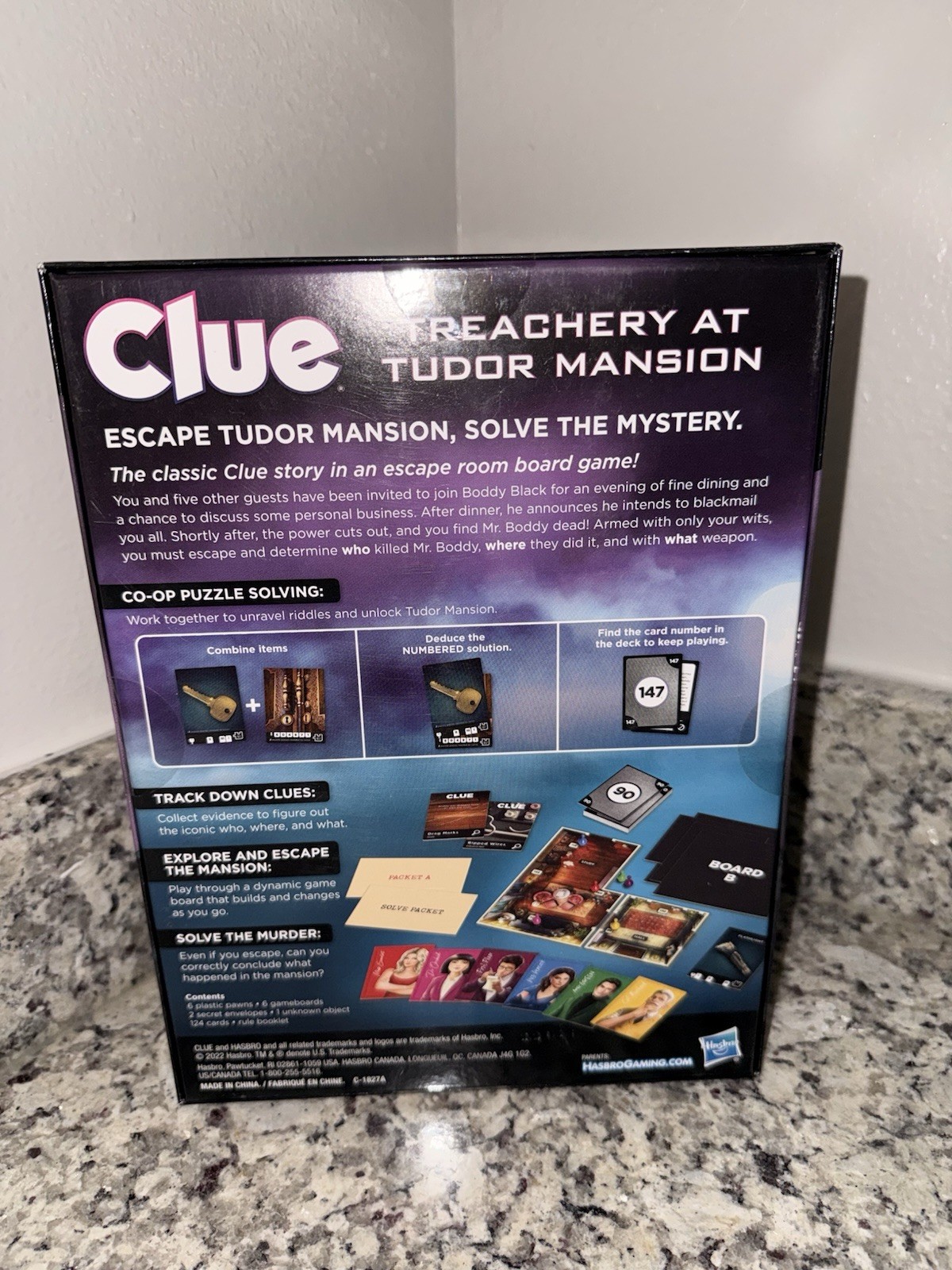 Hasbro Gaming Clue Treachery at Tudor Mansion Board Game Co-op 1+ Age 10+ 2021