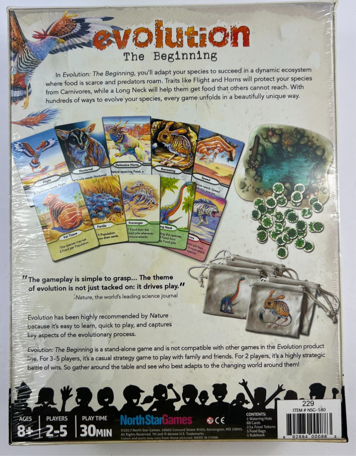 Evolution: The Beginning Game North Star Games Kids Learning Educational Toys X8