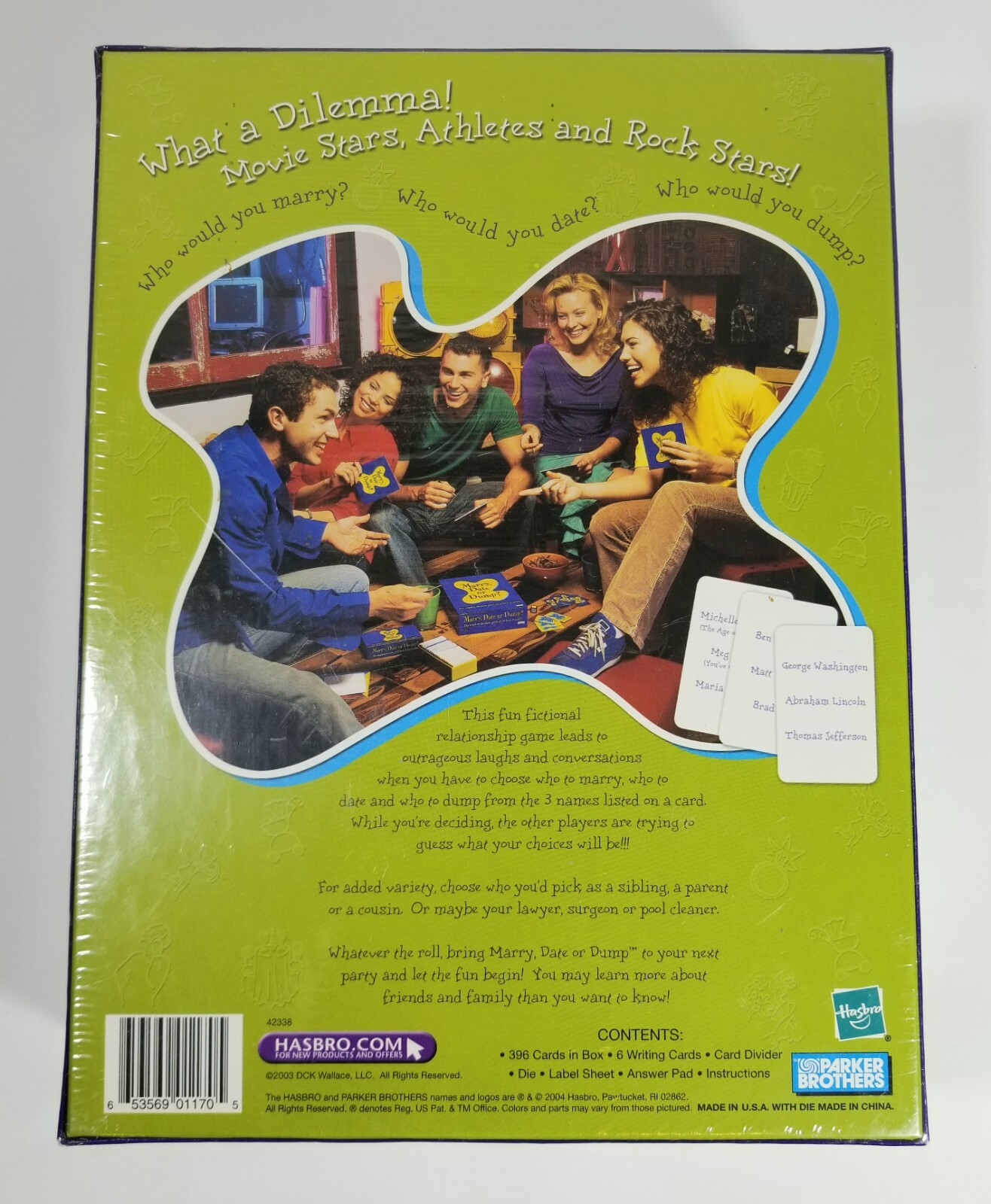 Parker Brothers Marry Date or Dump Board Game 2004 New Factory Sealed Box