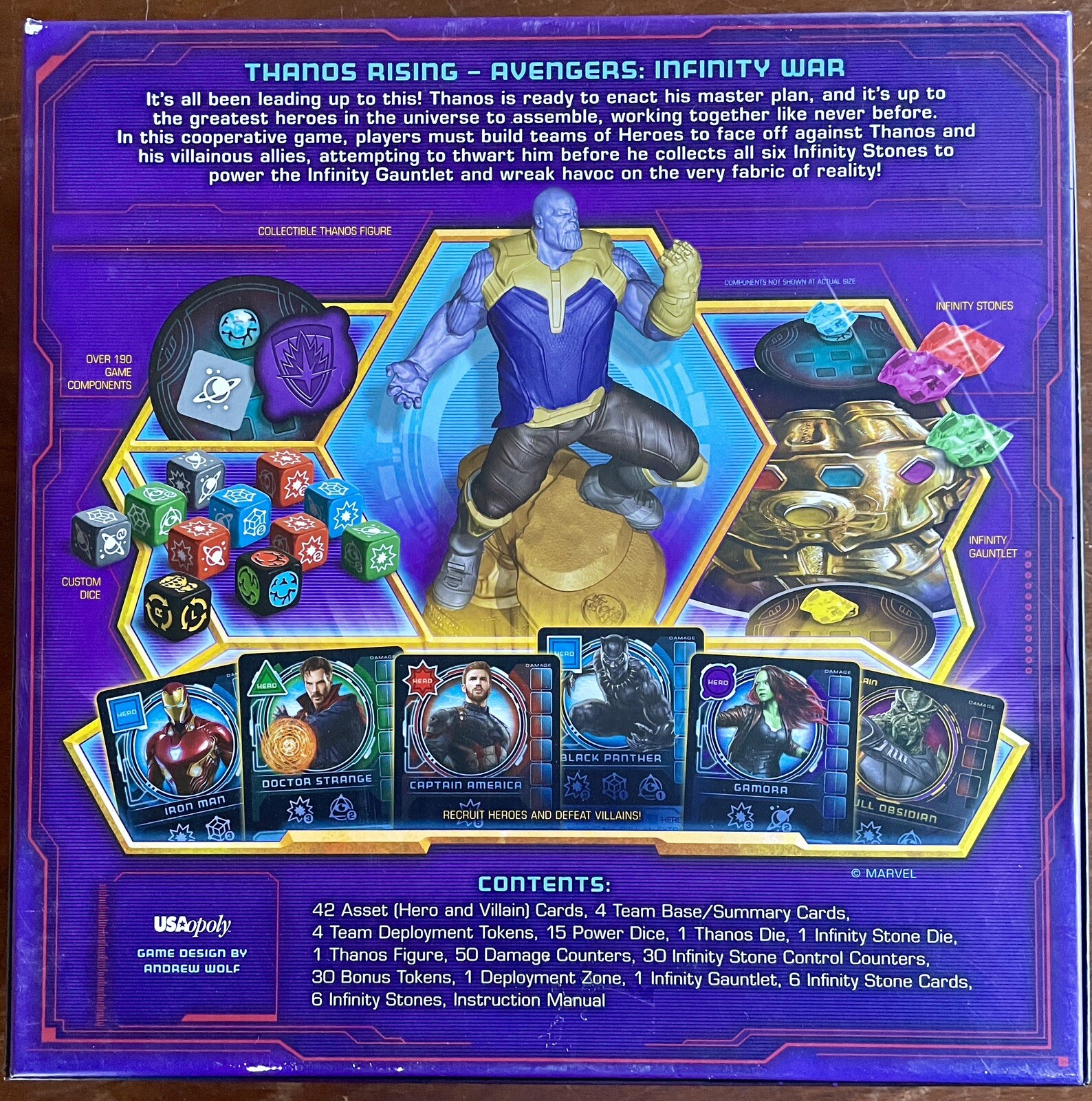 Thanos Rising Board Game – 100% Complete – Marvel Avengers Infinity War