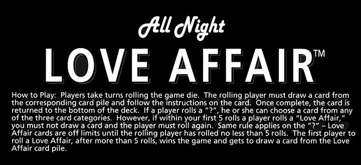 Night Love Affair Sex Couples Board Game Kinky Fantasy Romance Adult Gift NEW