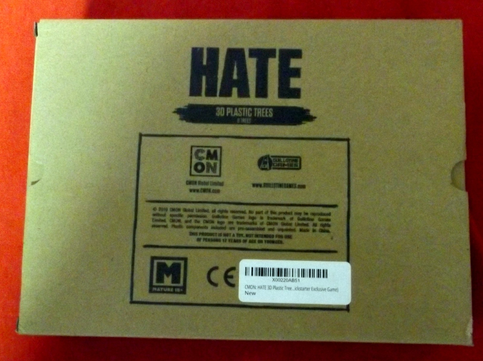 hate board game cmon w/add ons new condition