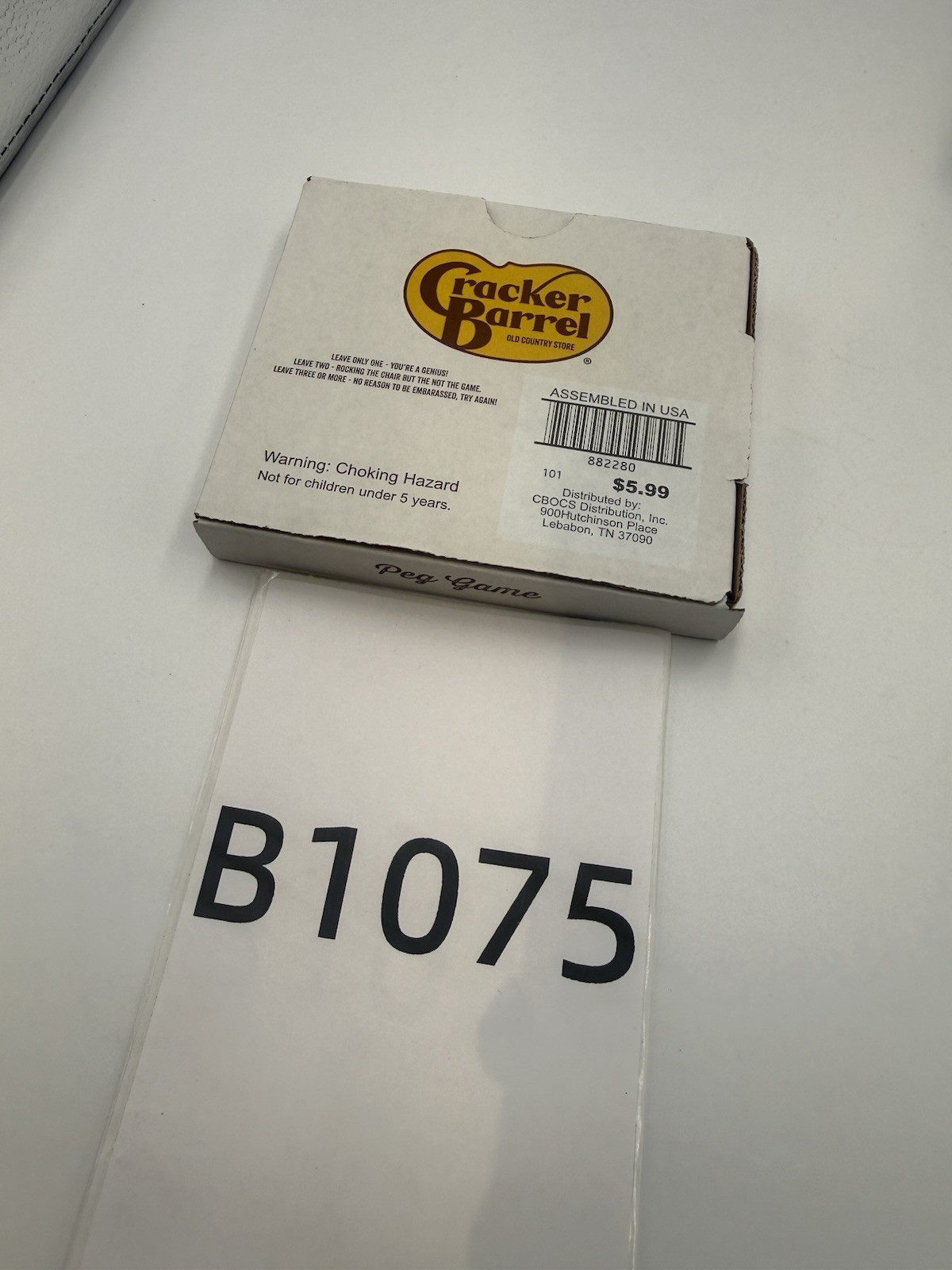 Cracker Barrel Peg Game DEFUNCT CHANGED LOGO RARE 2025 New