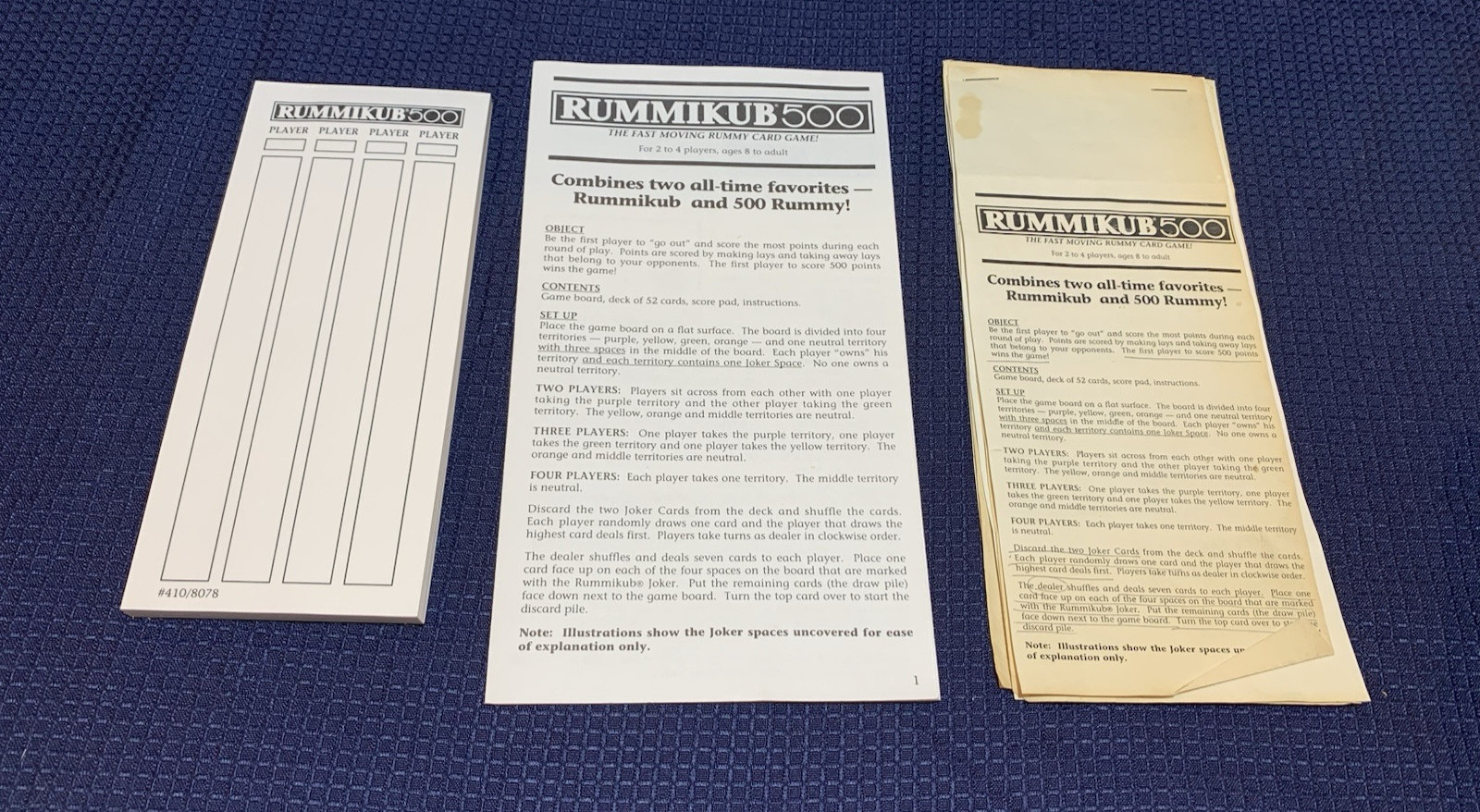 1992 Rummikub 500 Board Game 2-4 Players Age 8 to Adult Vintage Free Shipping