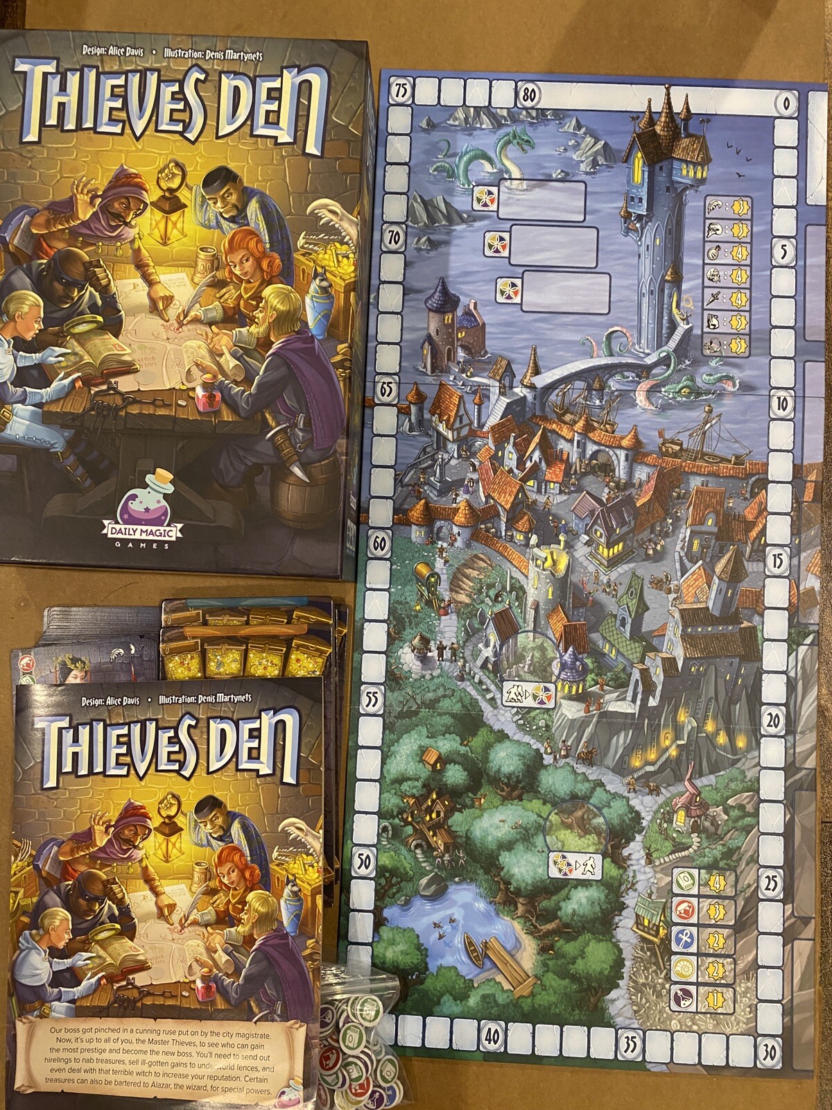 Thieves Den Board Game 2-5 Players Ages 10+ Daily Magic Games Complete
