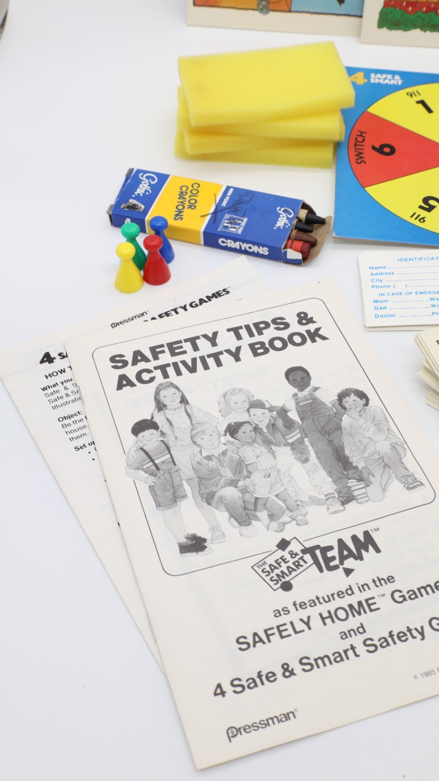 1986 Vintage Pressman 4 Safe & Smart Safety Games