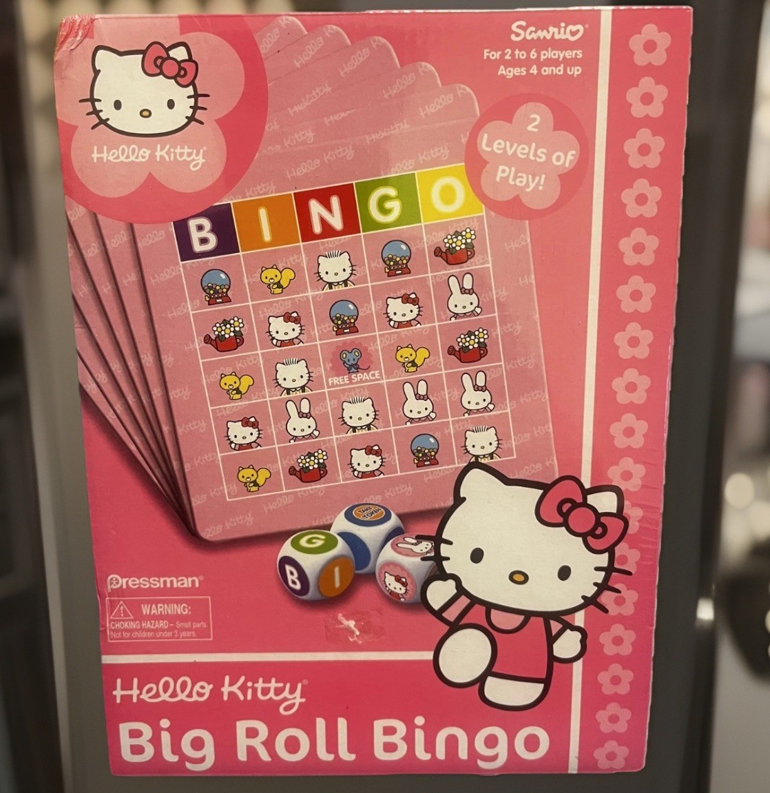 Sanrio 2008 Hello Kitty Big Roll Bingo Game For 2-6 Players Complete Set