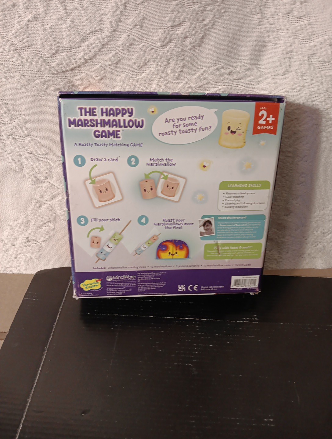 The Happy Marshmallow Game Peaceable Kingdom BROKEN STICK FOR PARTS COMPLETE