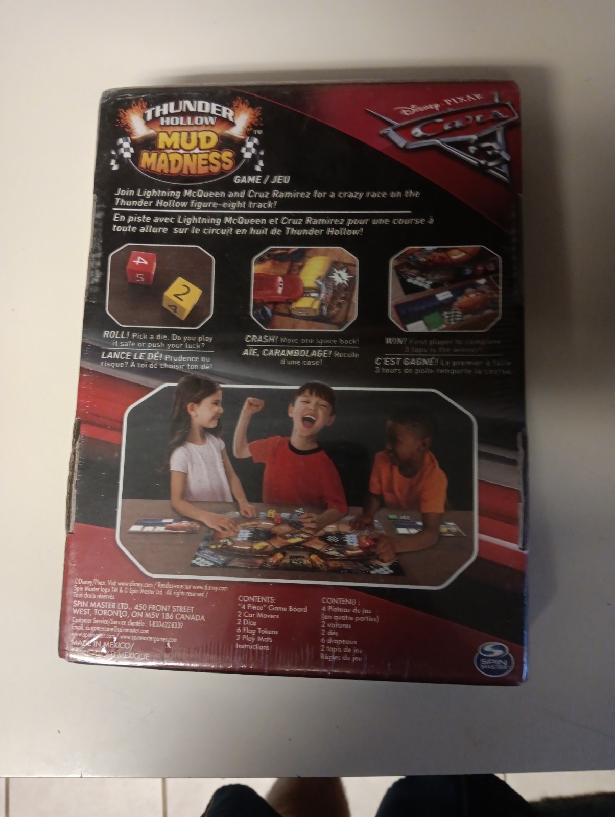 Cars 3 – Thunder Hollow – Mud Madness – BOARDGAME – Pixar – NEW- Disney