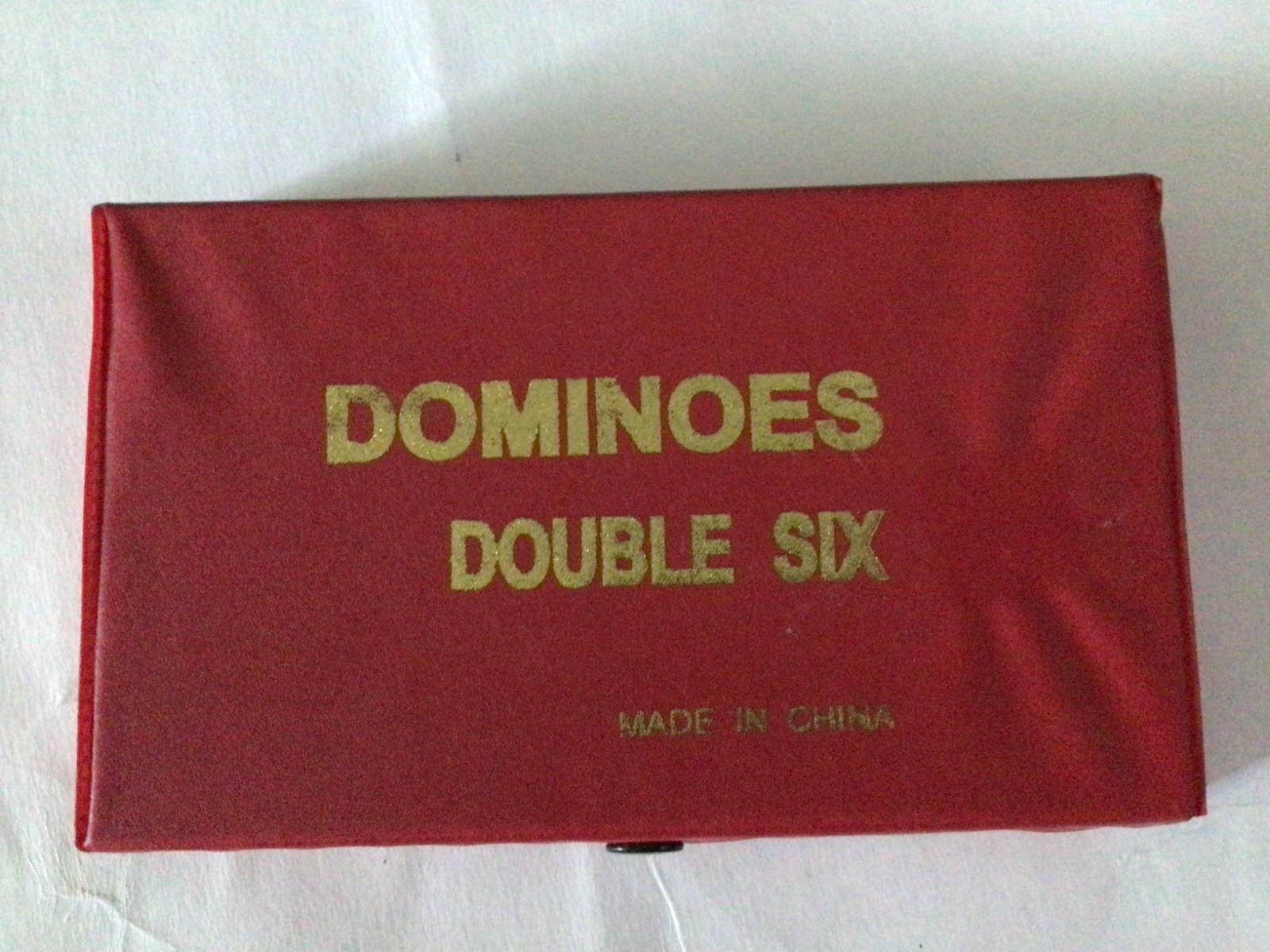 Vintage Heavy Double Six Domino Set with Red Vinyl Game Case BRAND NEW COMPLETE!