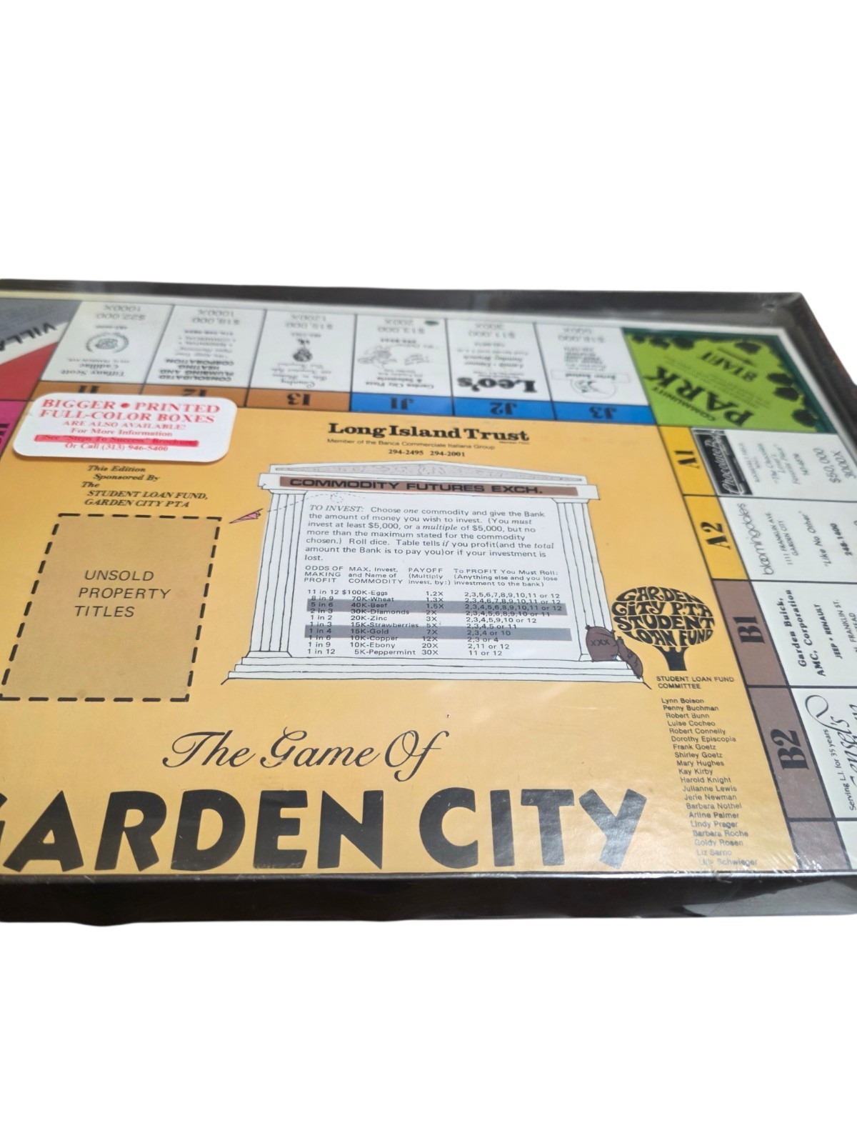 Vintage Wheeler Dealer Garden City Board Game Sealed Long Island NY Very Rare!
