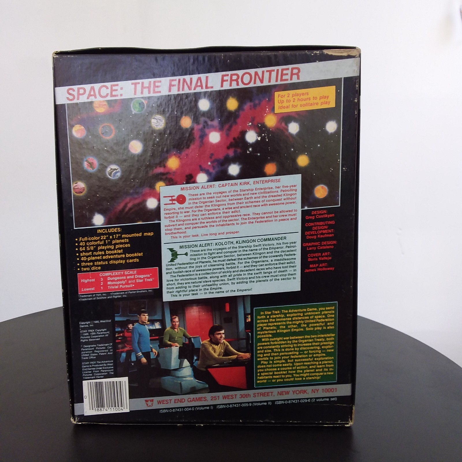 Star Trek : The Adventure Game | Vintage 1985 by West End Games | Complete