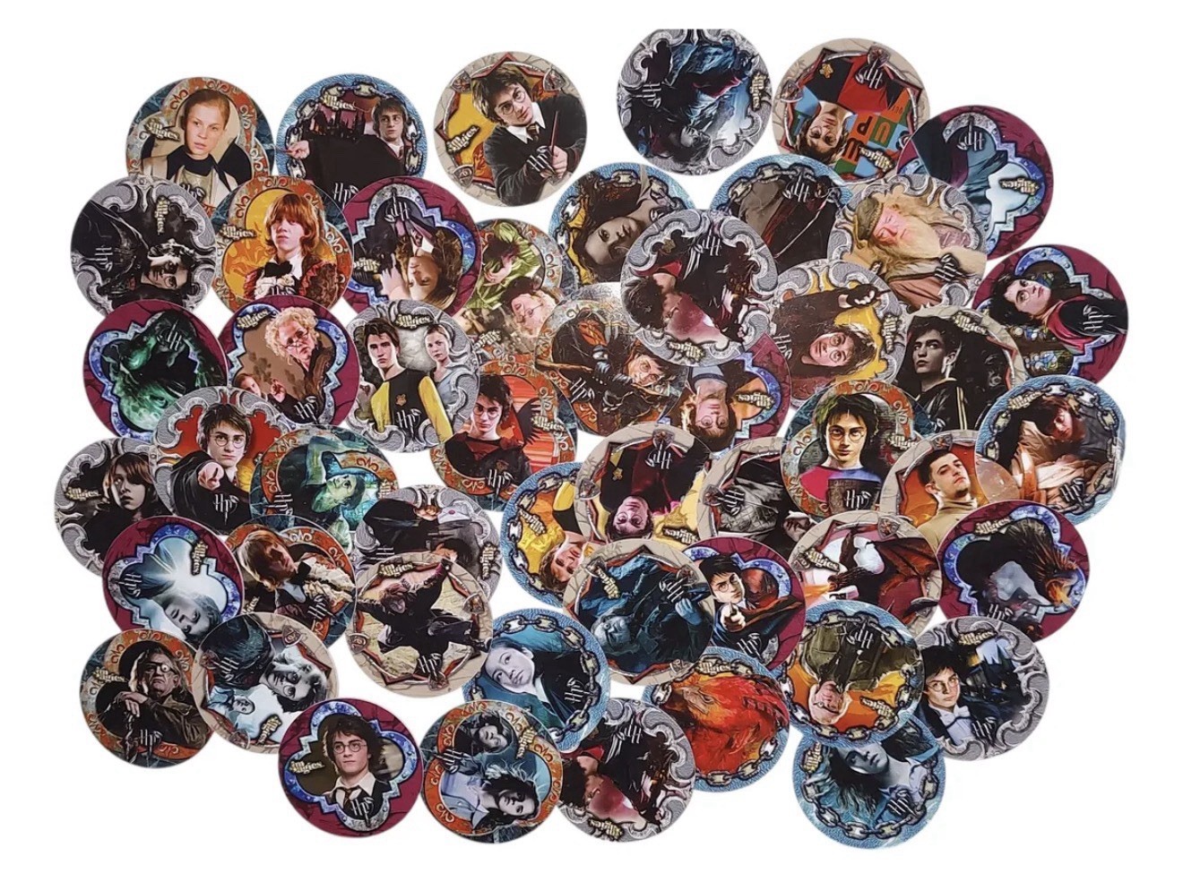 50 Harry Potter Tazos Pogs Lot Complete Set Imagic Vintage Collection