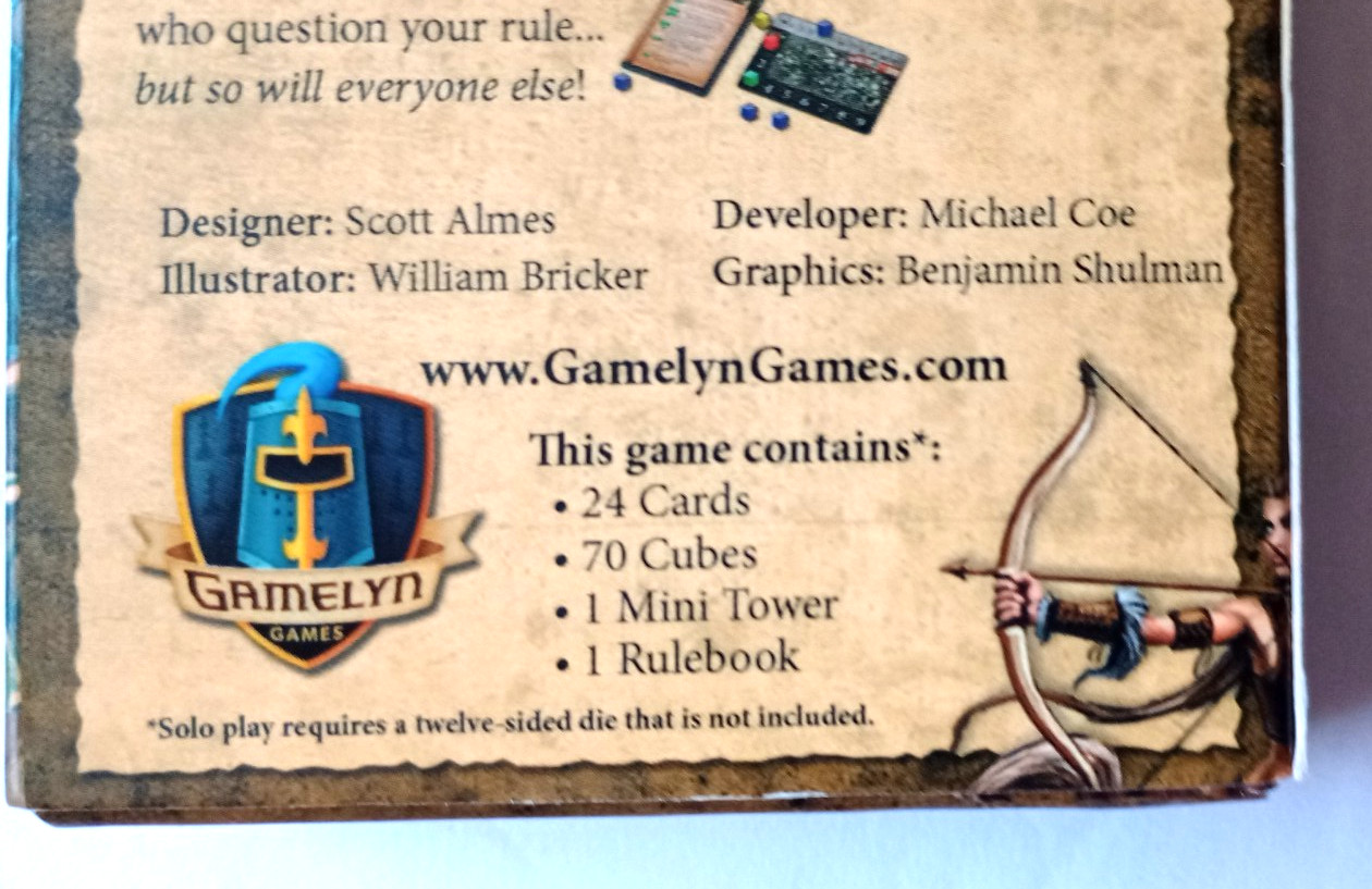 Gamelyn Games Ultra Tiny Epic Kingdoms Micro Card Game for 1-5 Players UTEK02