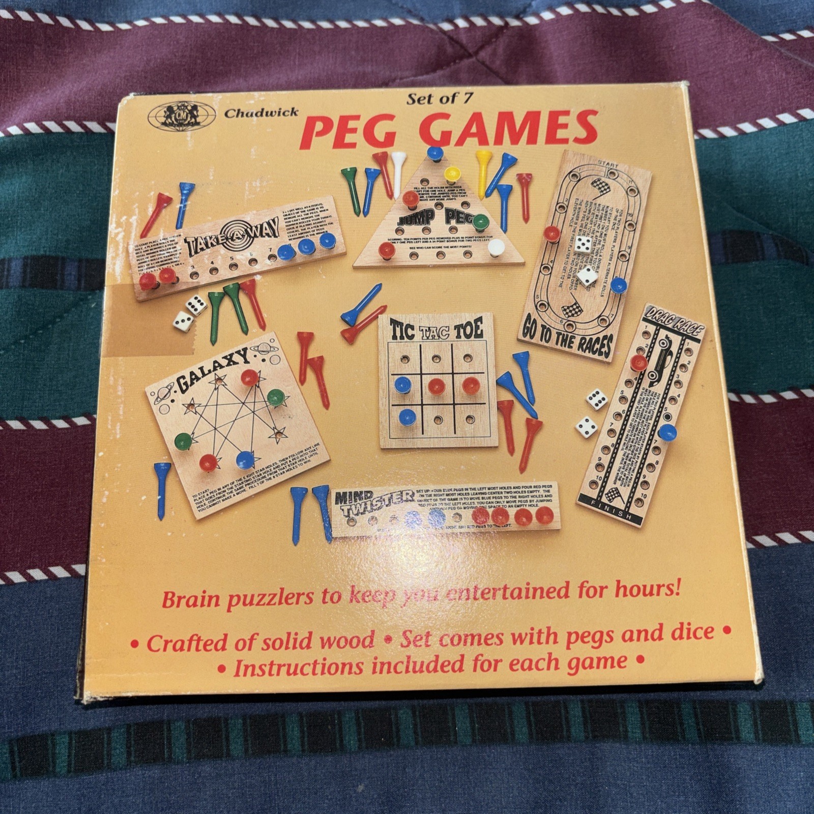 VINTAGE CHADWICK MILLER SET OF 7 PEG GAMES STILL IN BOX!!