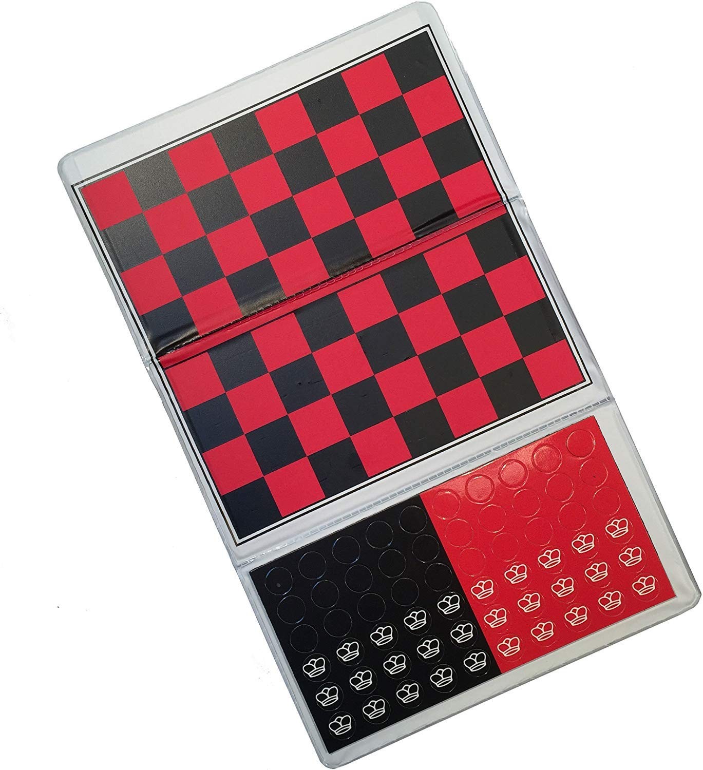 WE Games Travel Magnetic Checkbook Checkers – Trifold 5.75 in.