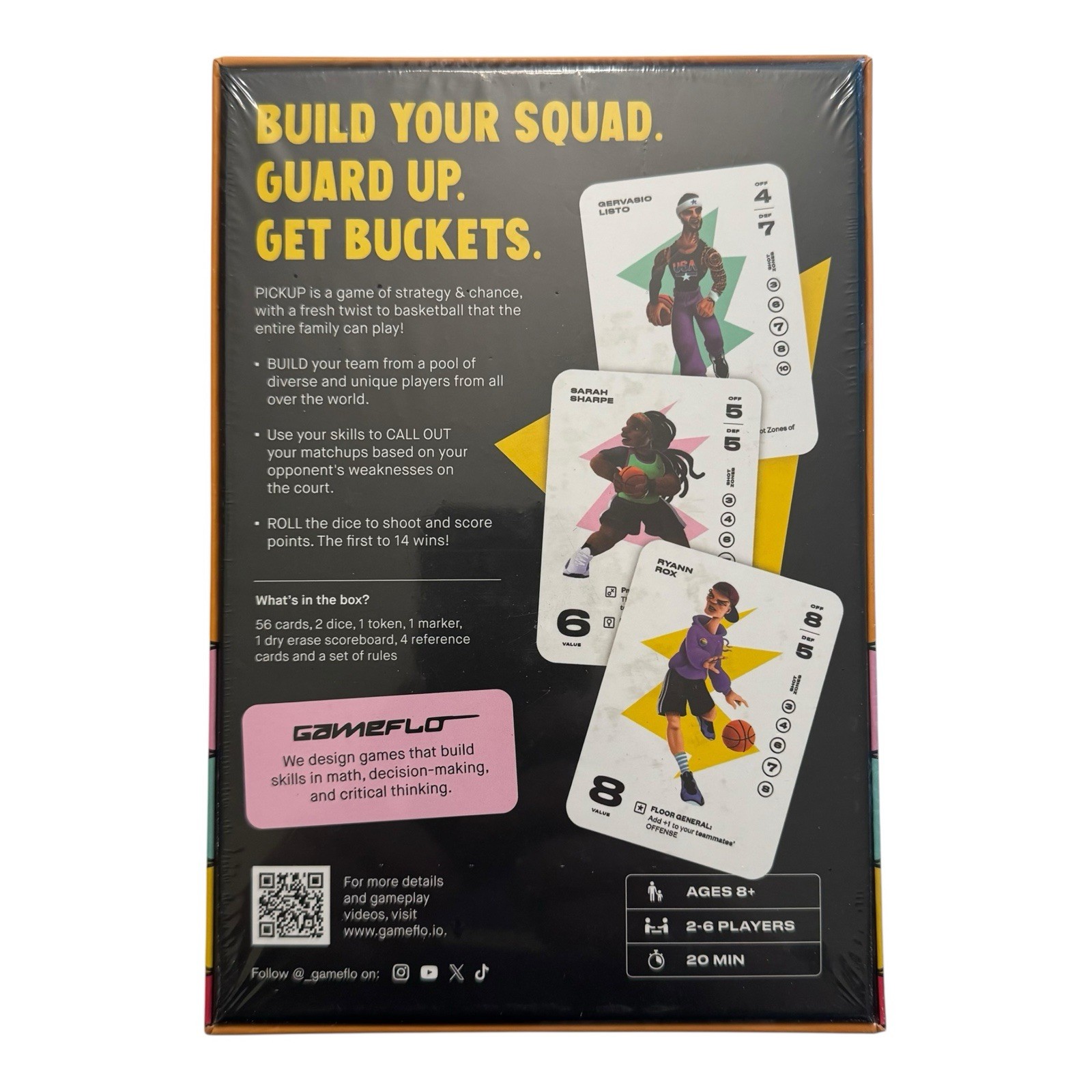 NEW GameFlo PICKUP Basketball Strategy Card Game 2-6 Players Factory Sealed