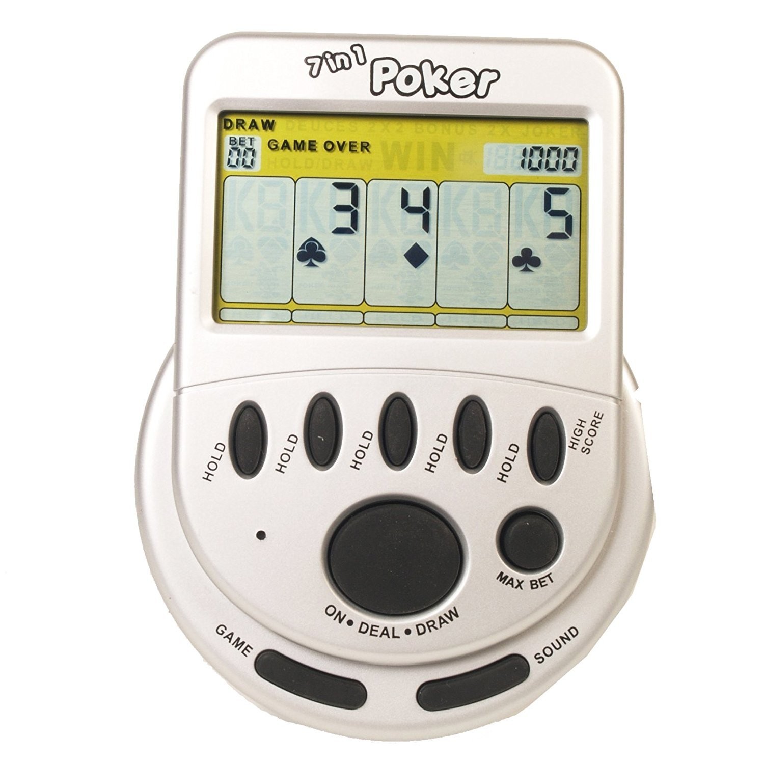 Exciting Mega Screen 7-in-1 Poker Handheld Game for Endless Family Fun