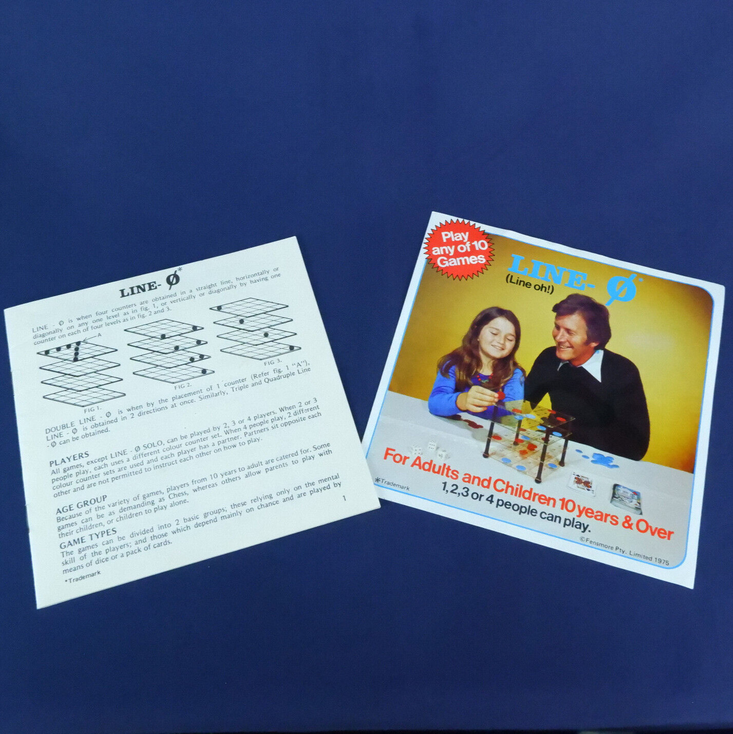 VINTAGE RARE 1975 Australia LINE-O Multi Story Board Game Fensmore Pty. Limited