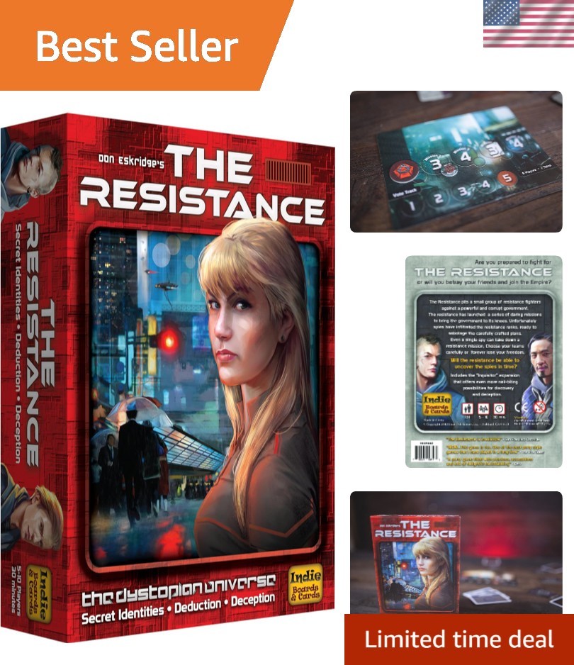 Engaging Strategy & Bluffing Game – The Resistance for Ages 13+, 30 Min Rounds