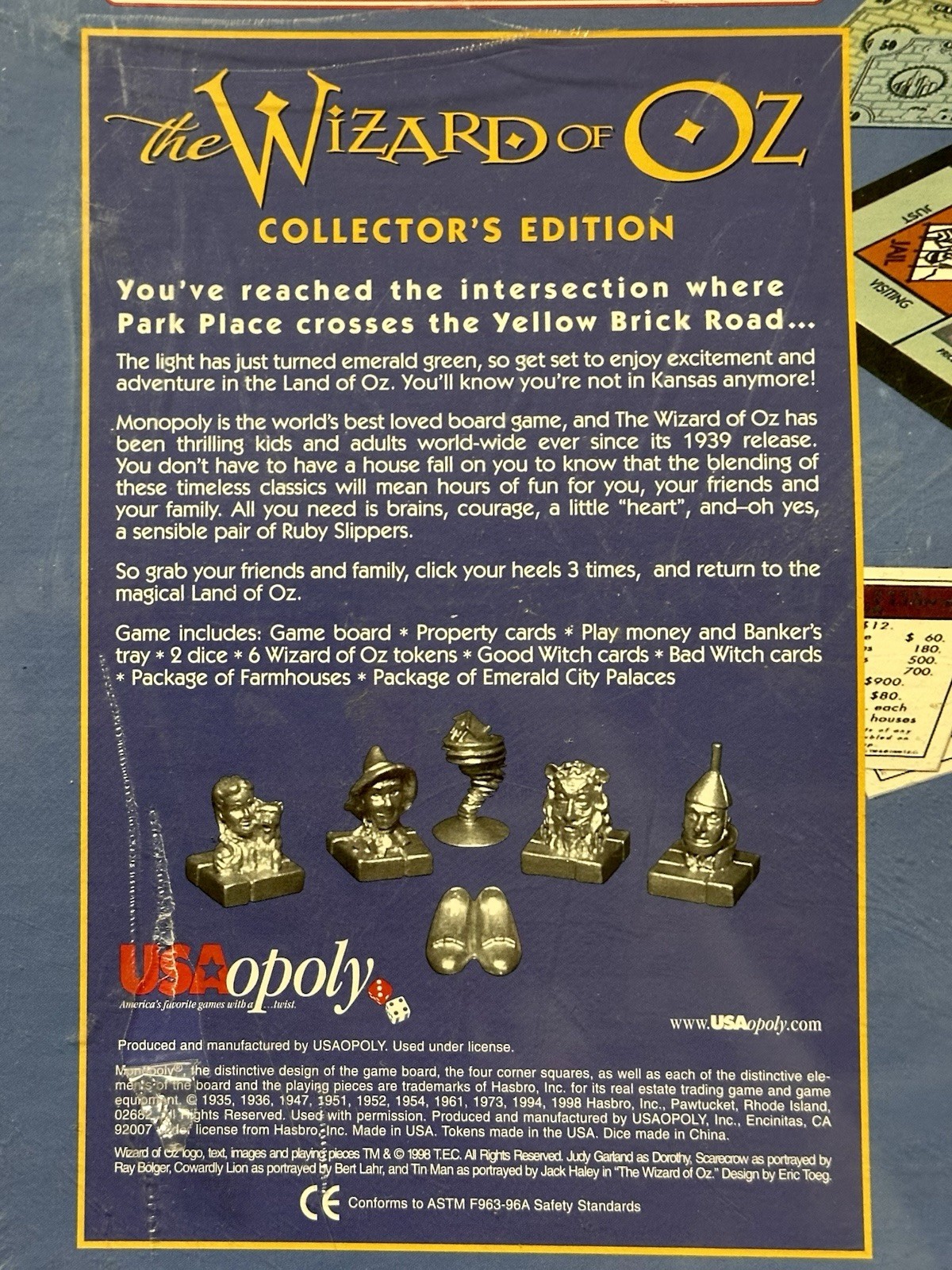 Monopoly: The Wizard of Oz Collector’s Edition (1998) Brand New Factory Sealed