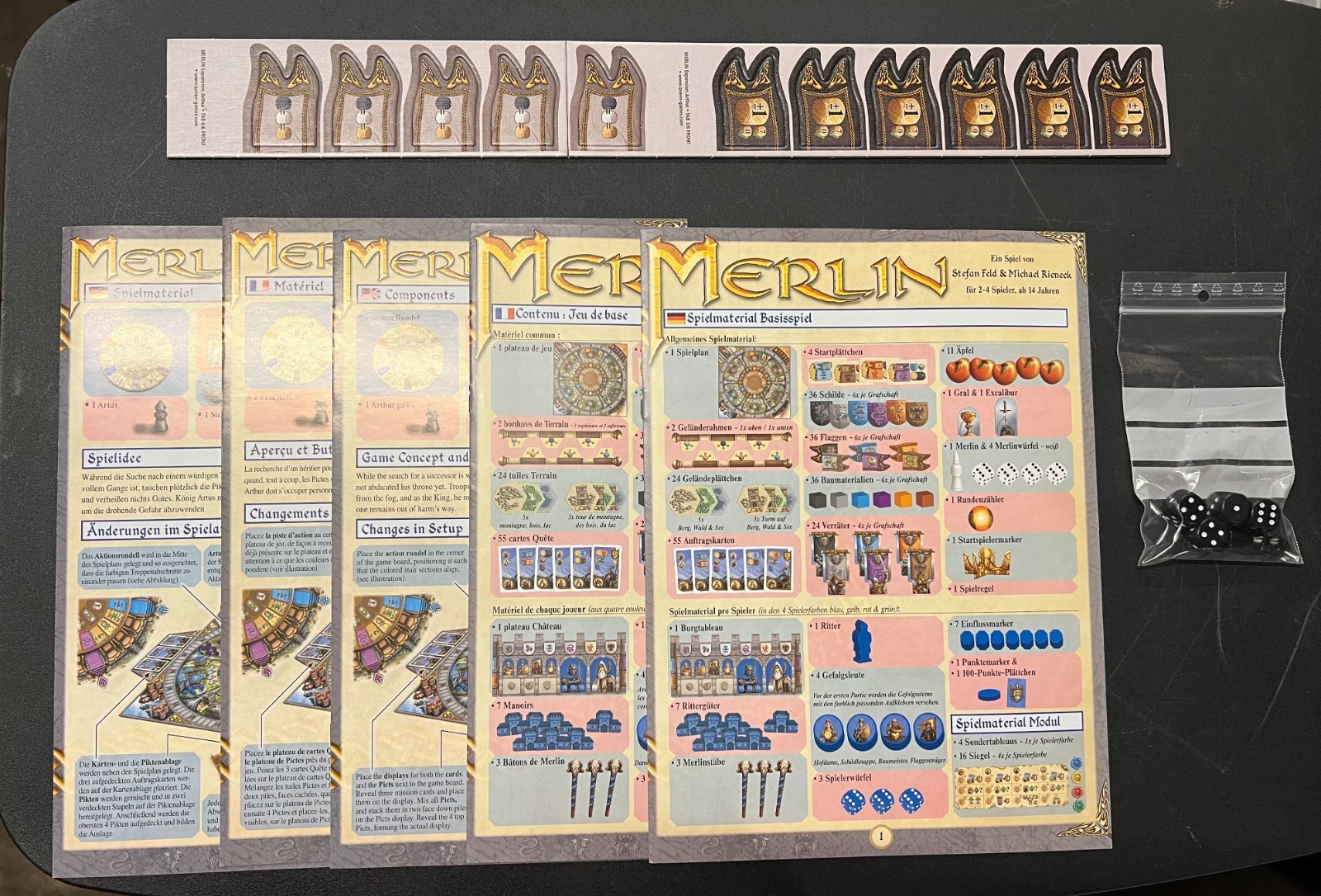 Merlin Board Game with Arthur Expansions Queen Games 2018 G1