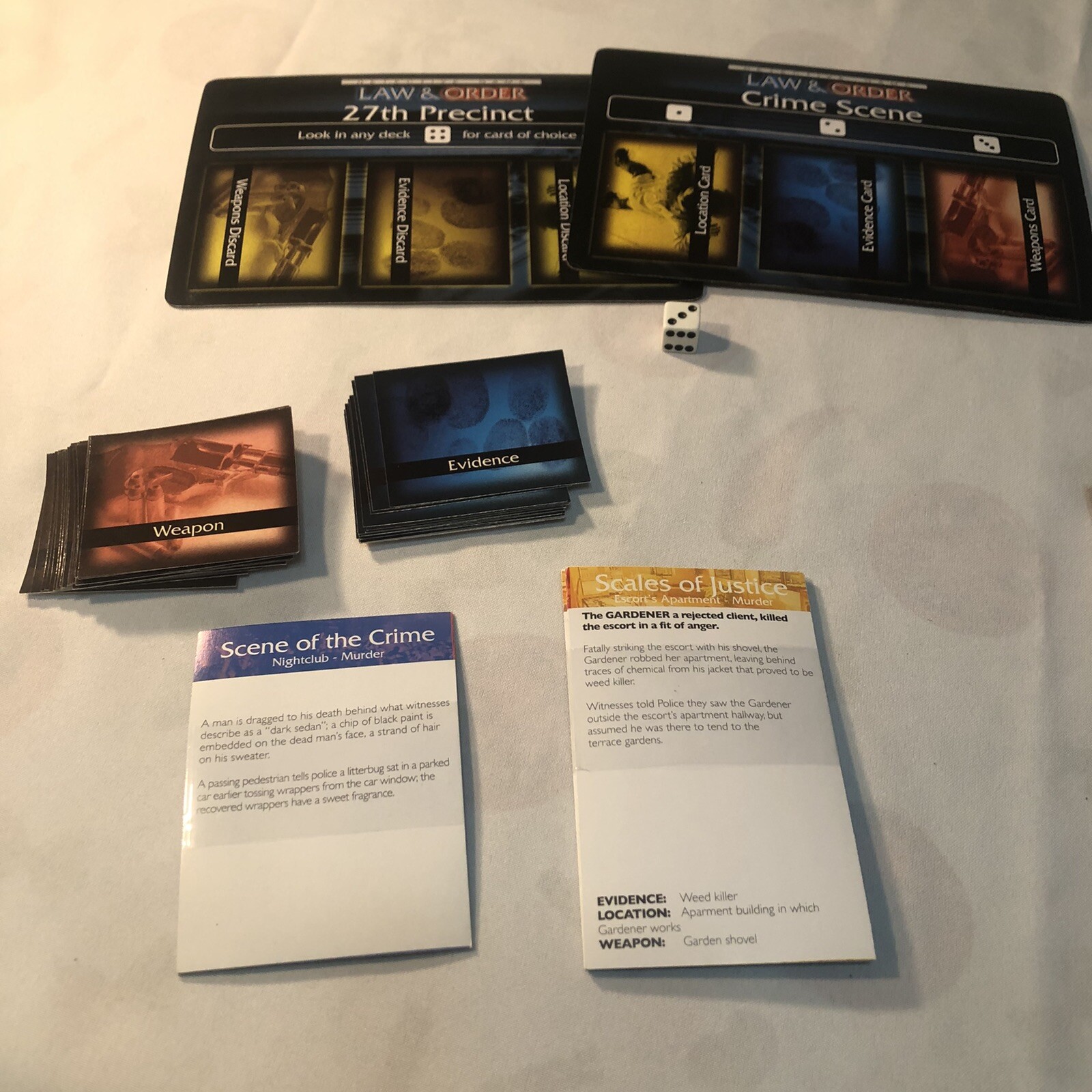 Law & Order Detective Game Cardinal Games 2-4 players ages 13+ TV Show