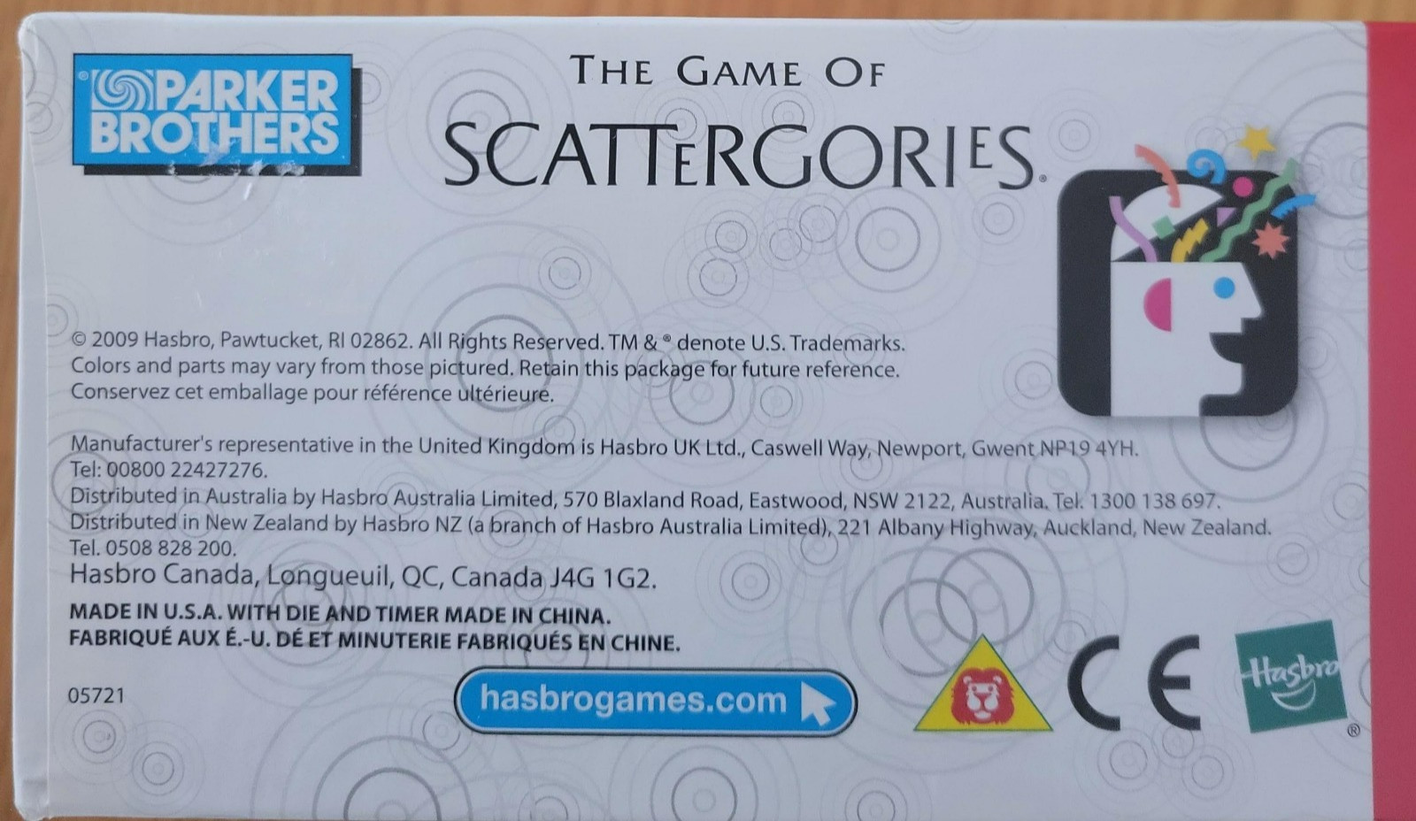 Scattergories Game 2009 Parker Brothers 2-6 players Complete Fantastic Condition