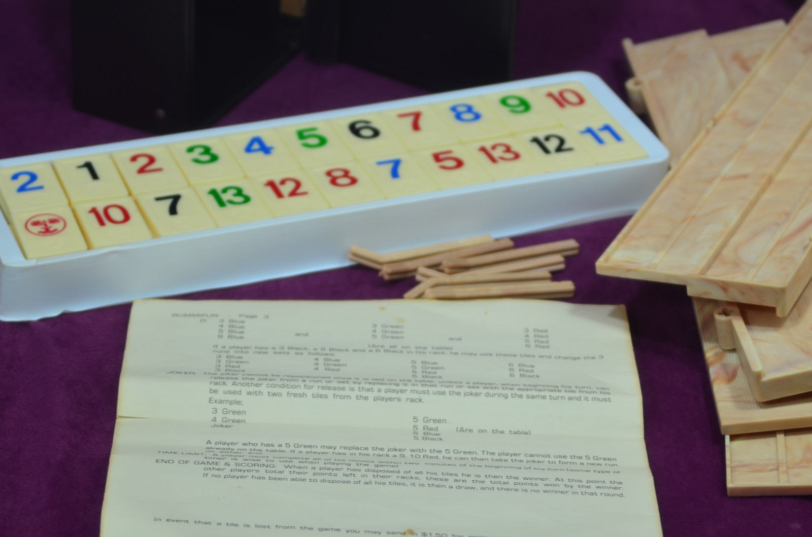 RARE RUMMIFUN Vintage Family Game by Dan Frank & Co in Carrying Case