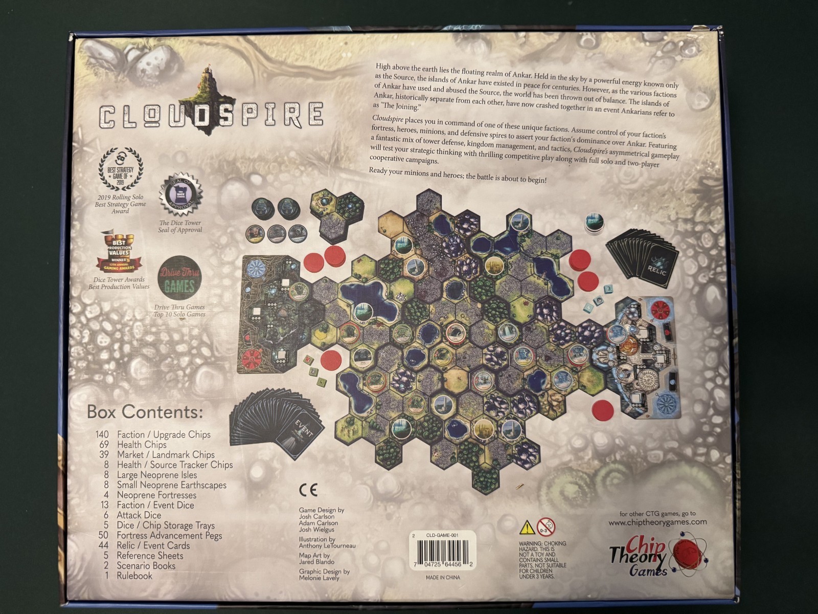 Chip Theory Games – Cloudspire Board Game – never played – MINT