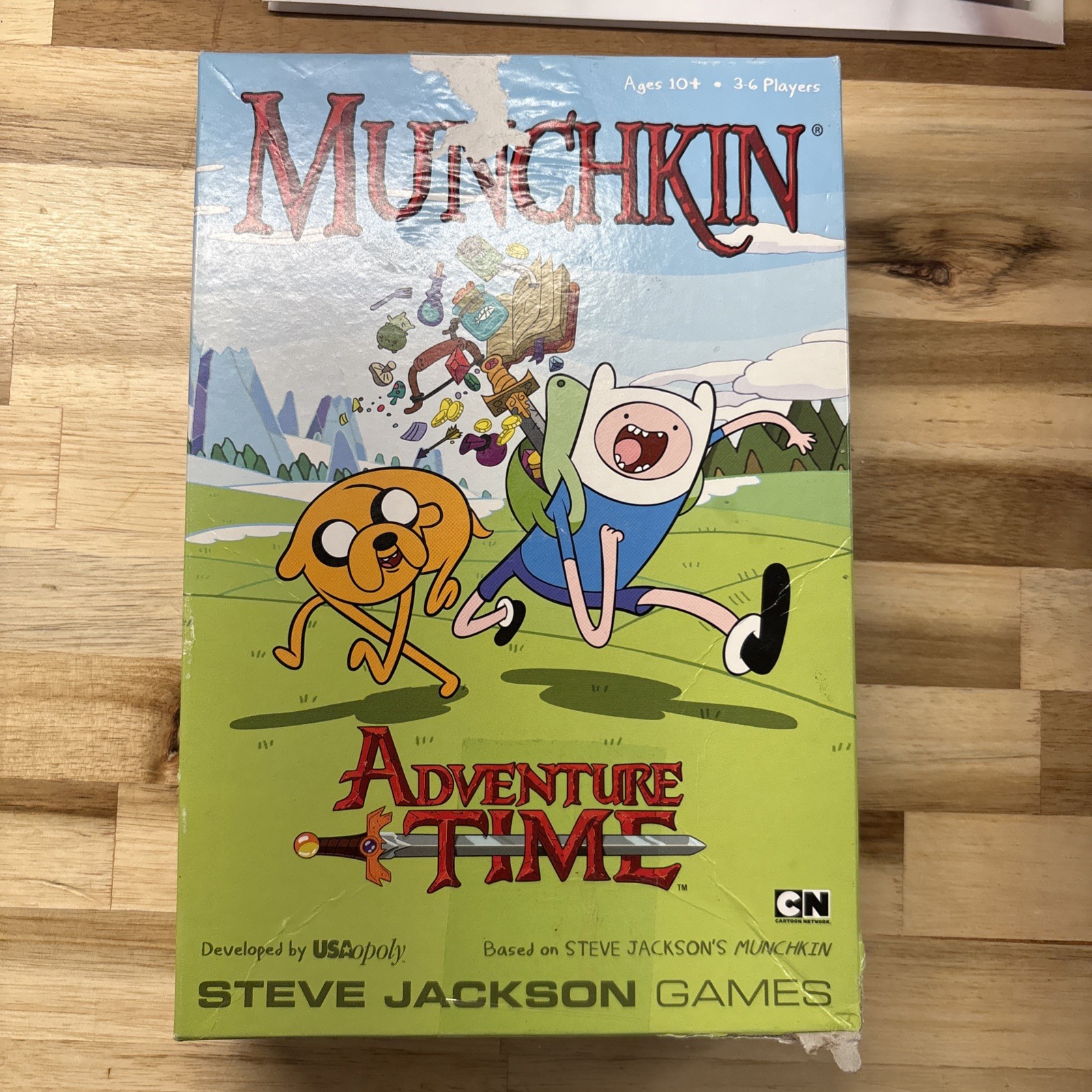 Munchkin Adventure Time Board Game Steve Jackson Used 100% complete.