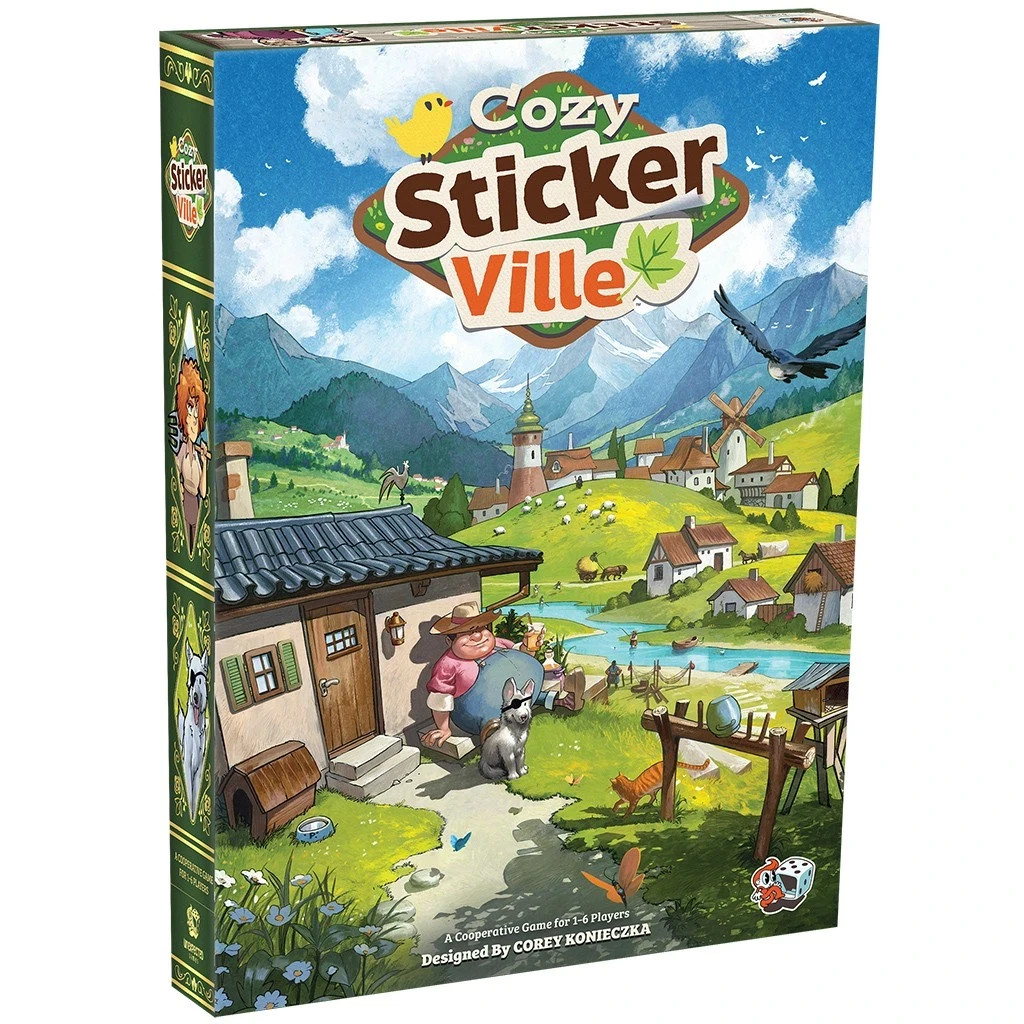 Cozy Stickerville Board Game by Unexpected Games NEW in Box